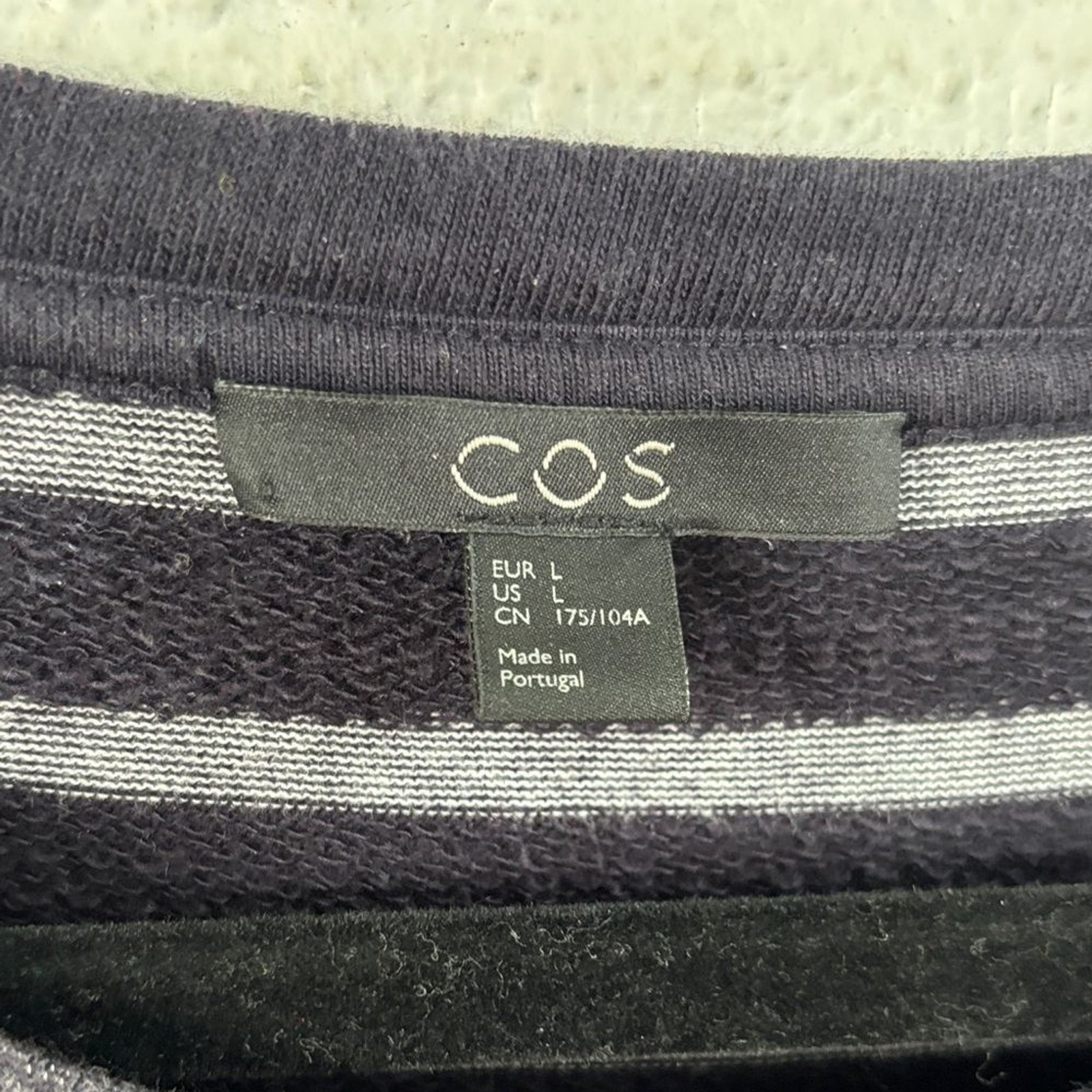 COS Striped Oversized Long Sleeve Dress sz L
