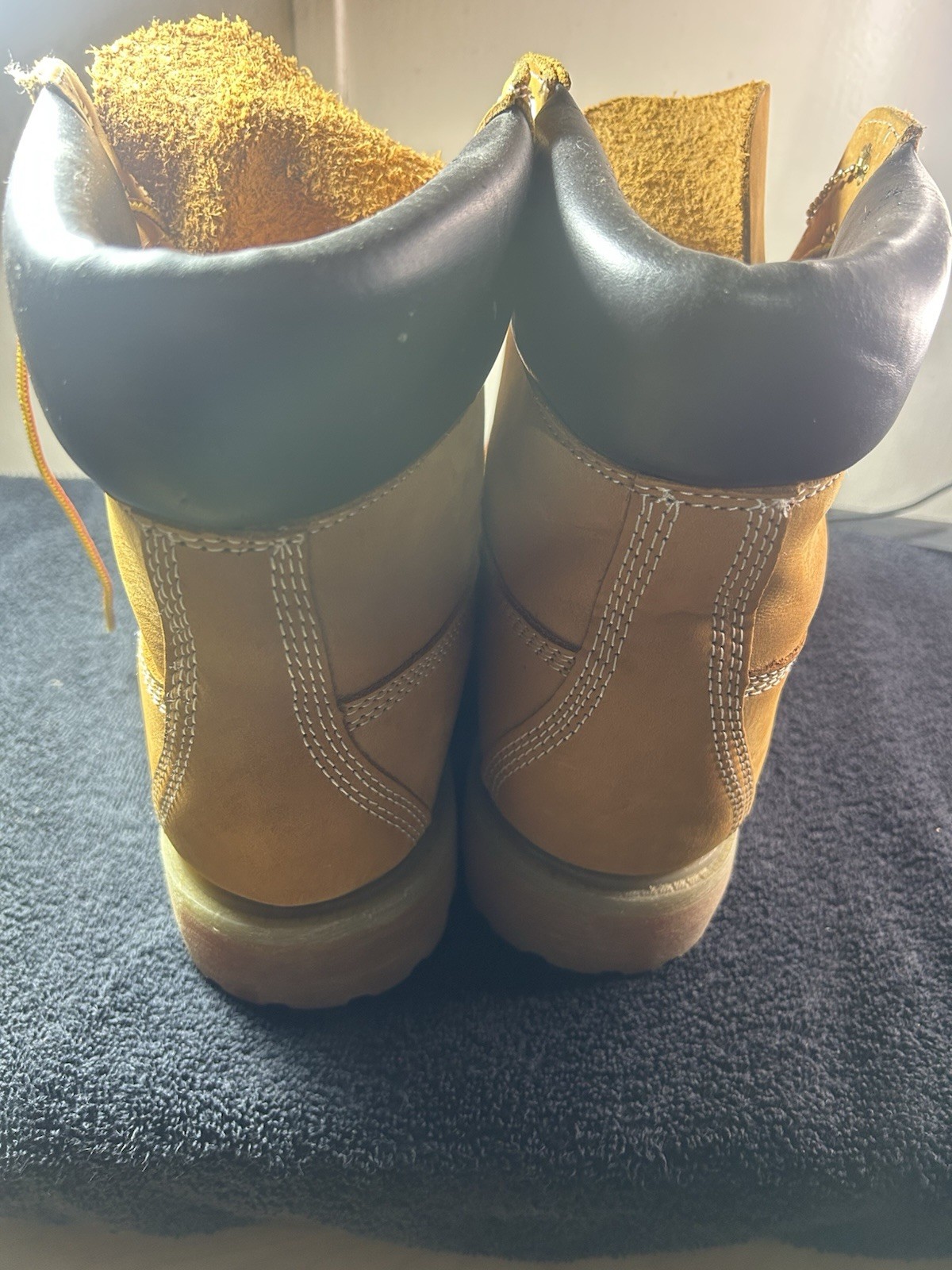 Timberland Brown Leather Lace-Up Ankle Work Boots Rubber Sole Men’s US 12