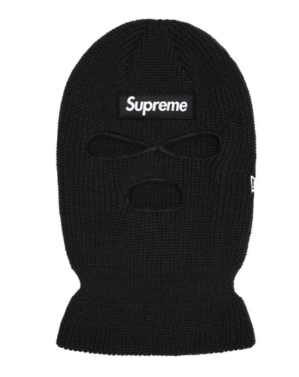 Supreme New Era Box Logo Balaclava Black FW24 Shiesty Ski Mask Winter
