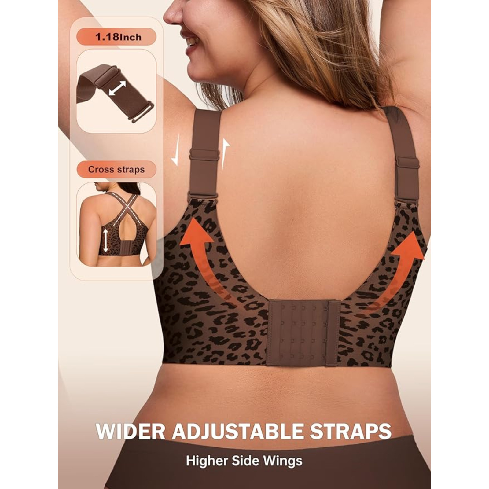 Womens Wireless Push Up Bra Full Coverage Seamless Supportive Plus Size