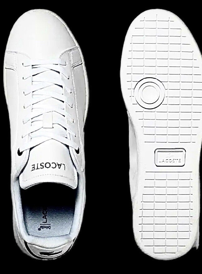 🐊LACOSTE Carnaby Pro BL23 1 SMA Men’s 9-1/2 Sneaker White Leather 745SMA0110042