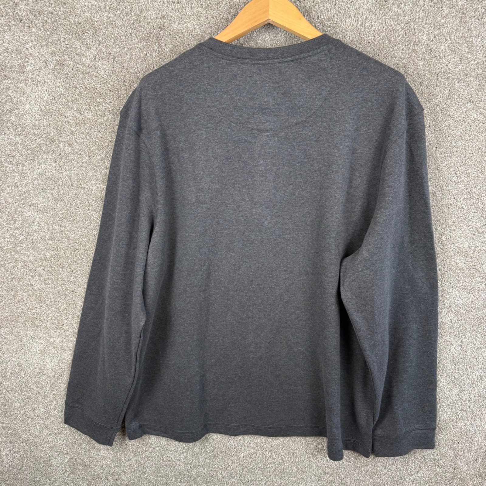 Copper and Oak Supply Mens XXL Gray Long Sleeve Henley Shirt NEW