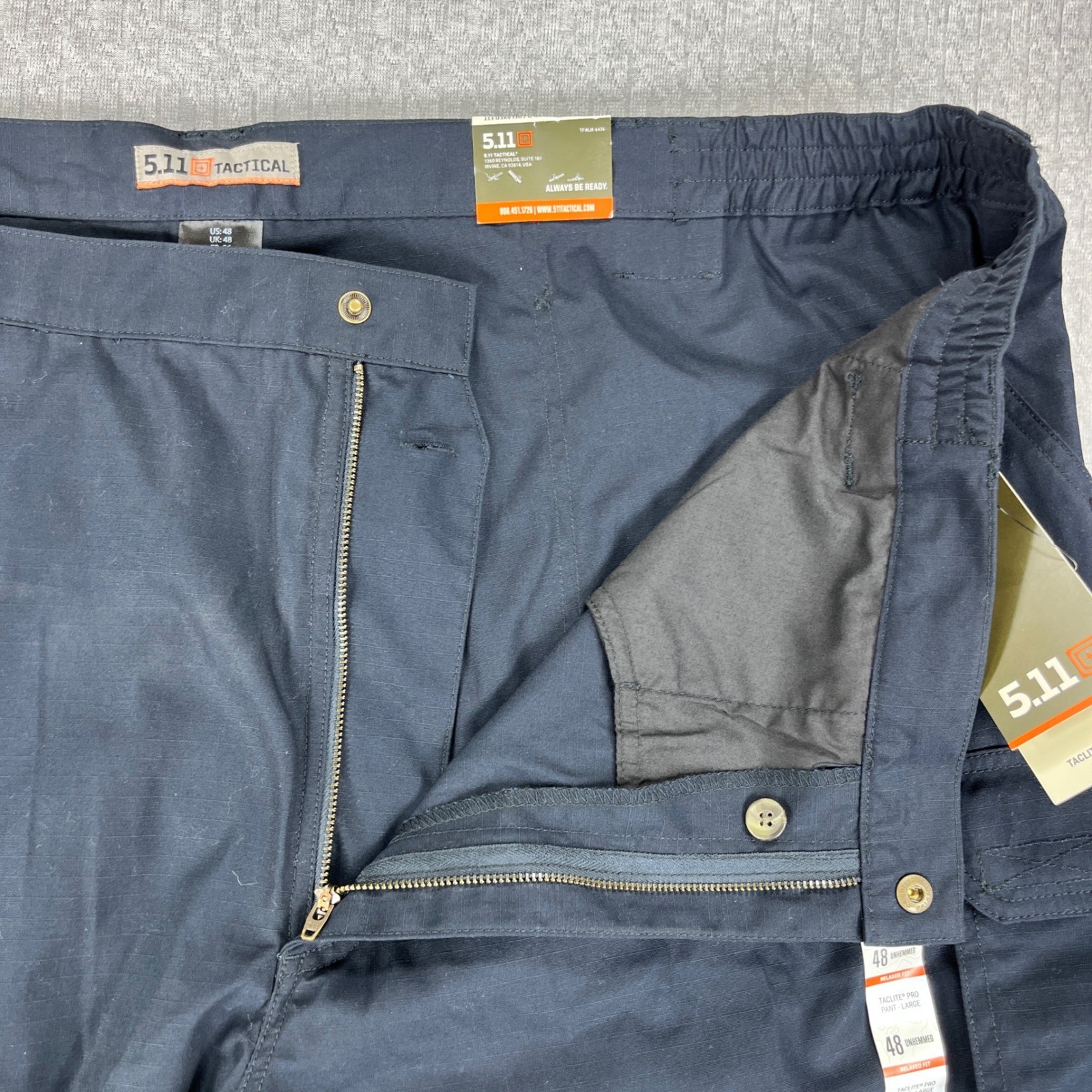 New 5.11 Tactical Taclite Pro Utility Pants Men 48 Black Relaxed Fit Ripstop