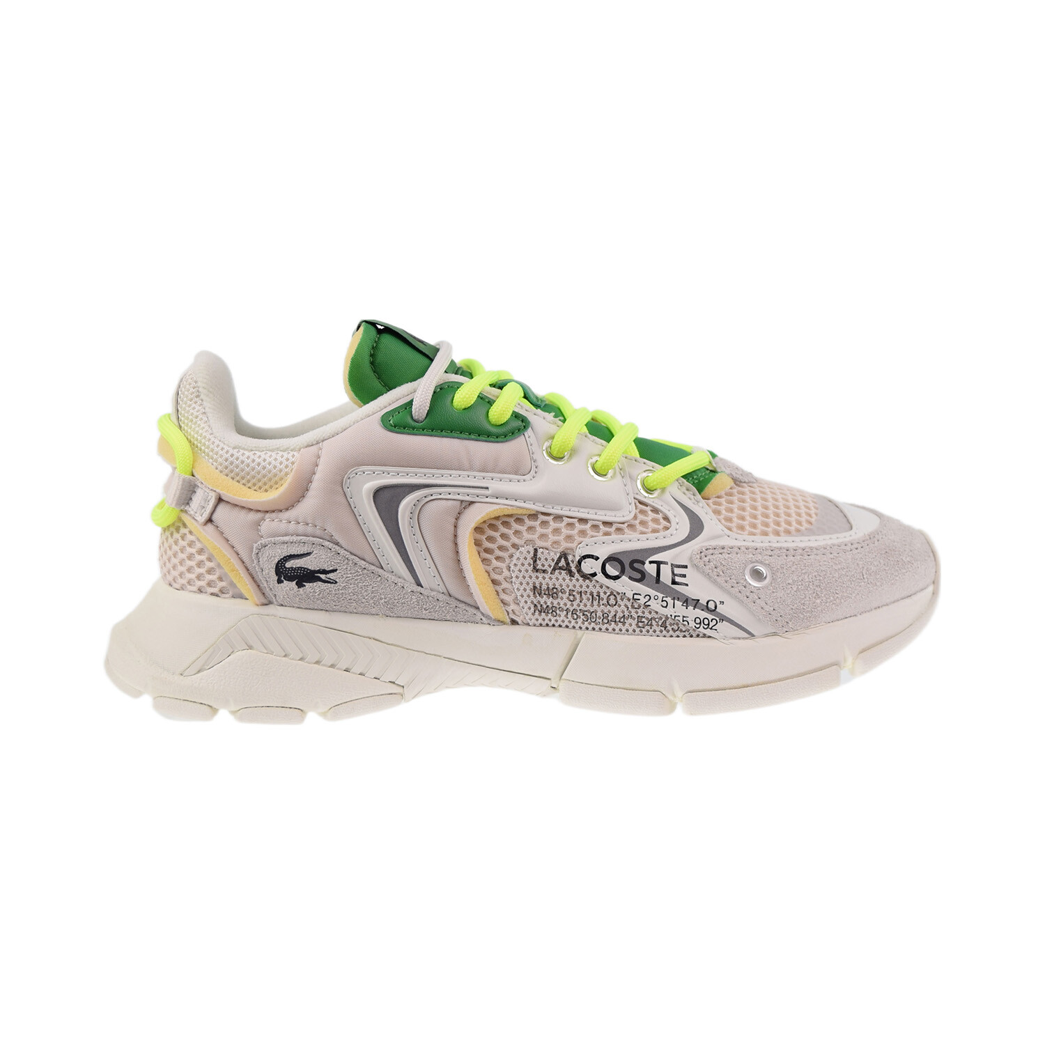 Lacoste L003 Neo Men’s Shoes Off White-Green 745SMA0001-WG1