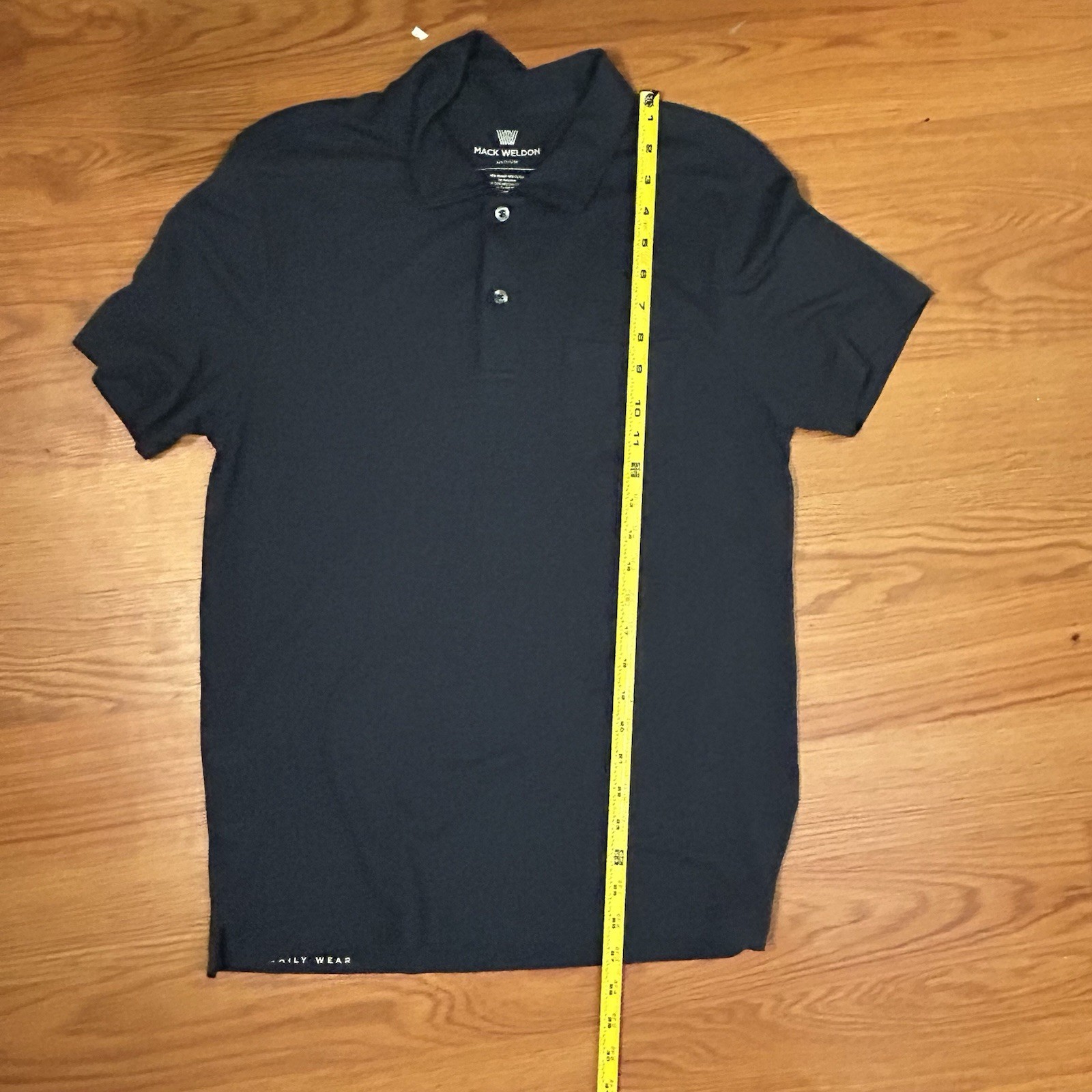 Mack Weldon Breathable Polo Shirt Blue Modal Blend For Daily Wear Mens Size M