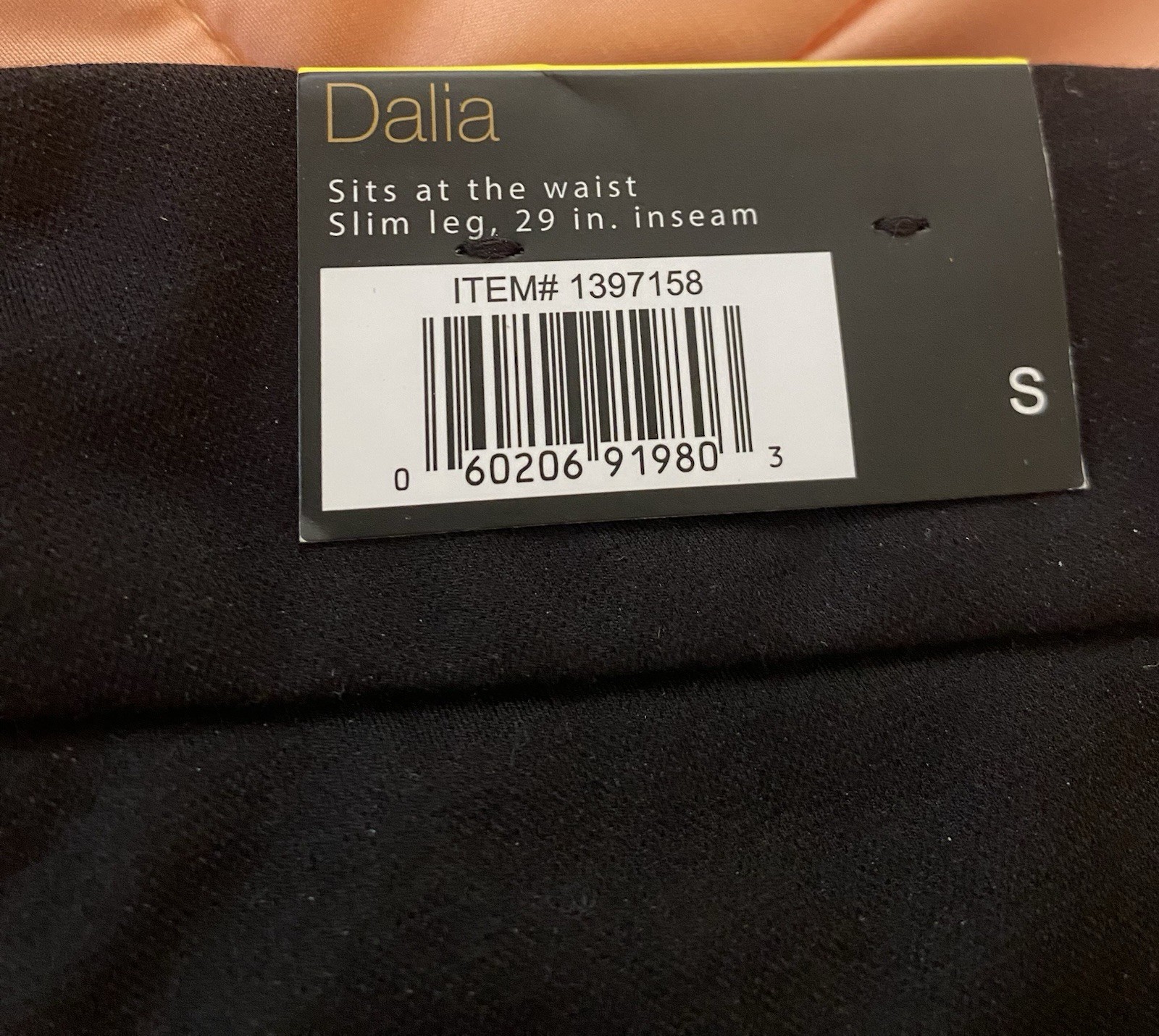~NWT~ DALIA WOMEN’S SMALl BLACK PULL-On SLIM LEG STRETCH COMFORT PANTS 1397158