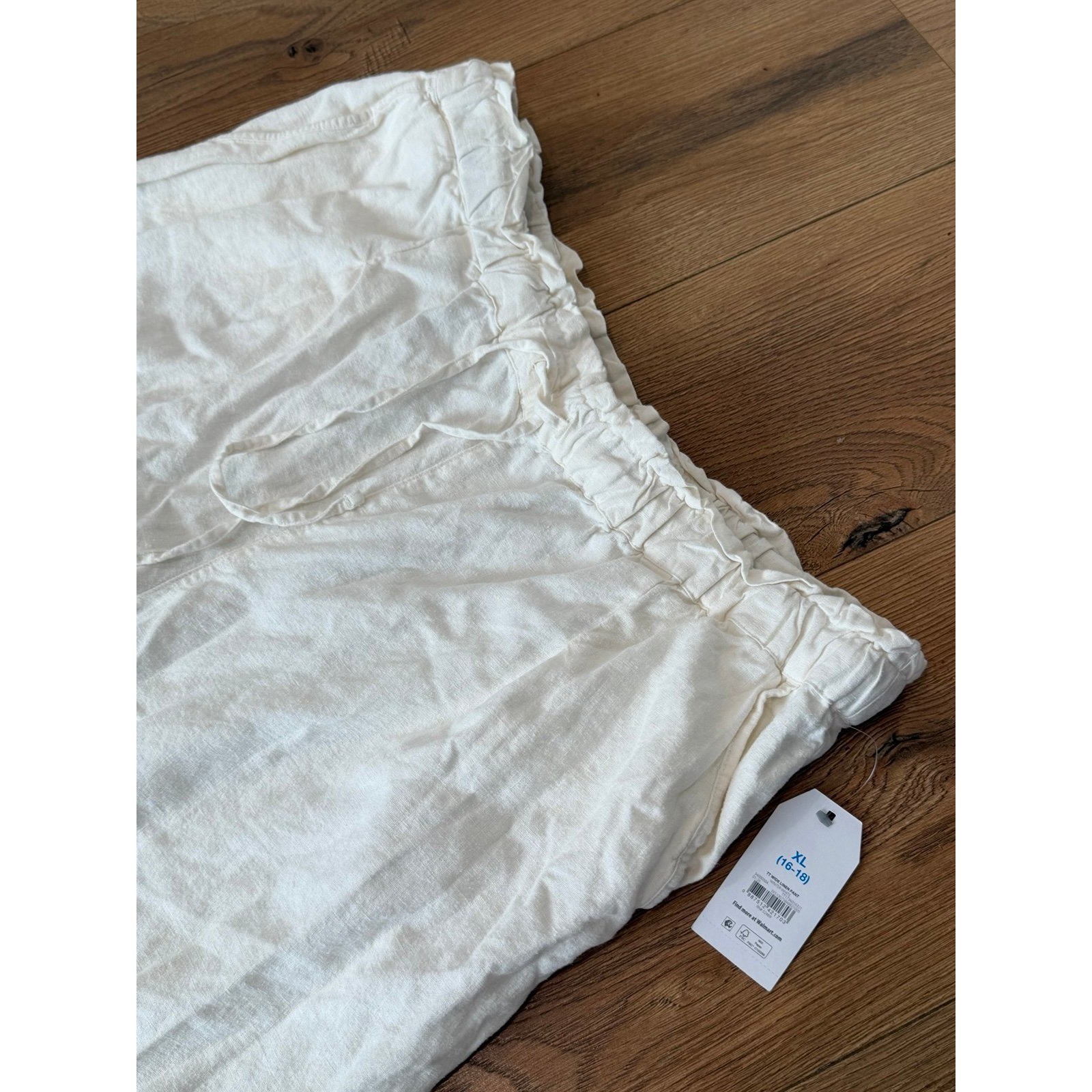 Women’s Wide Leg Linen Blend Pants, Size XL 16/18 plus. Summer casual trendy