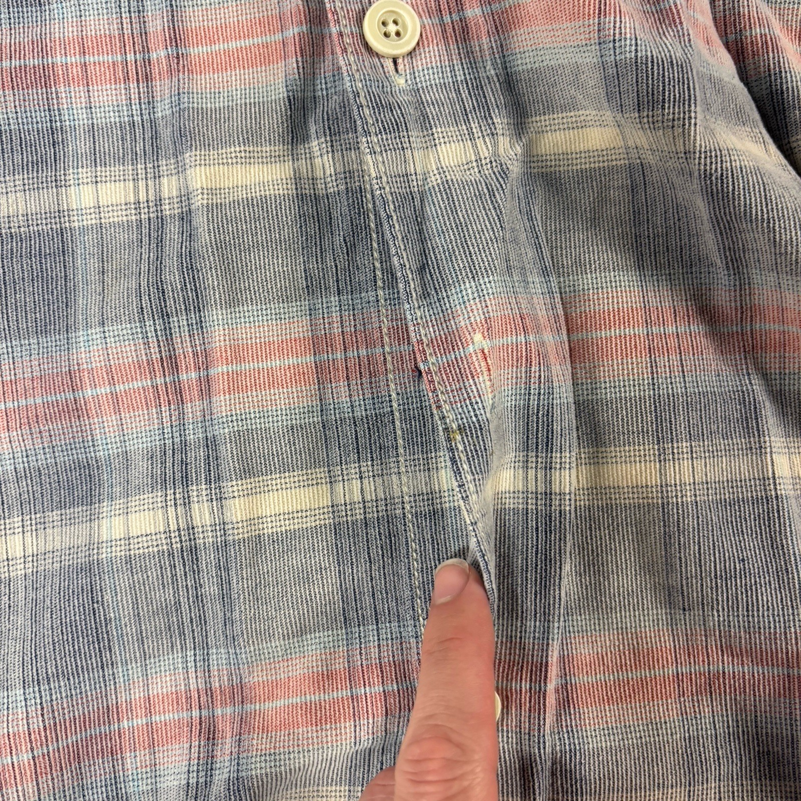 Tommy Bahama Coastline Cordwalk Plaid Corduroy Button Up Shirt Cotton Mens XL