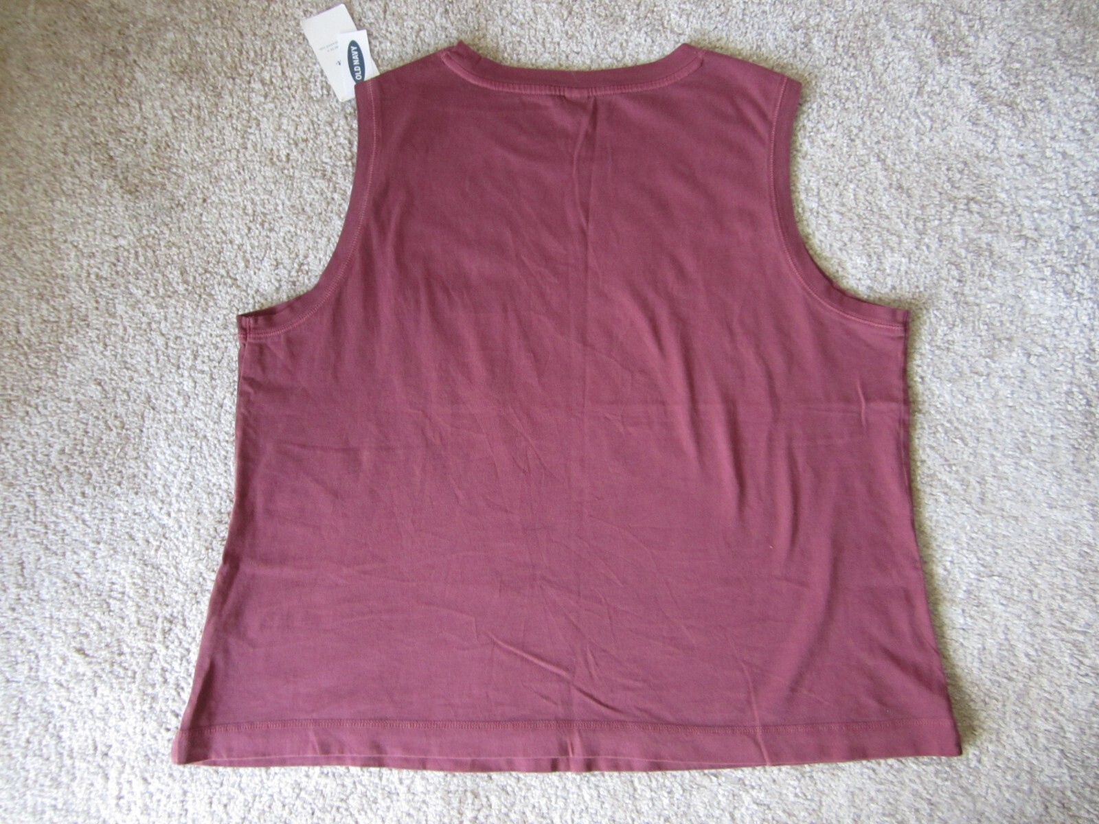 Old Navy women’s XL wine red purple boxy cotton tank top