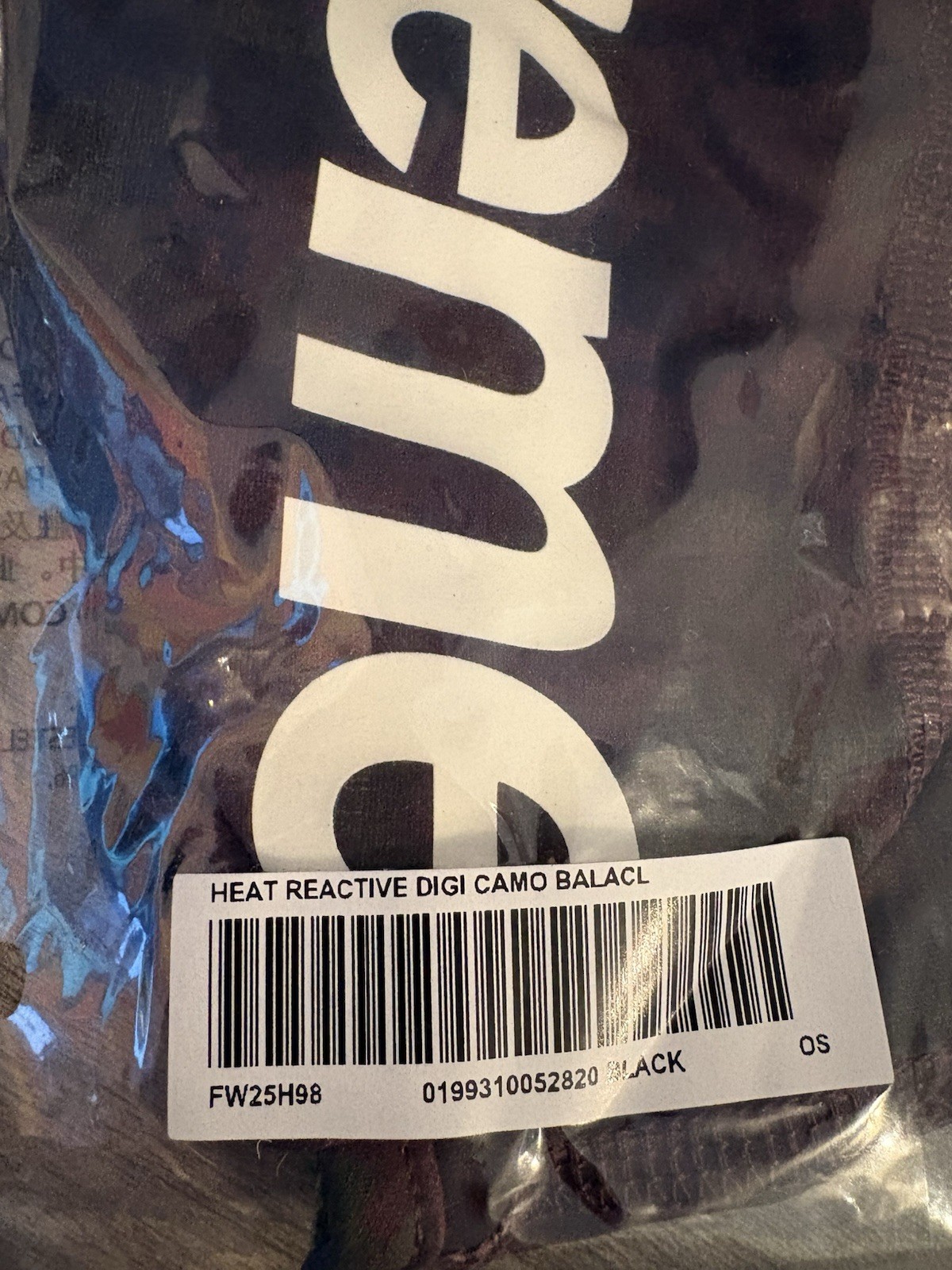 Black – Supreme Heat Reactive Digi Camo Balaclava FW25 – New IN HAND FREE SHIP
