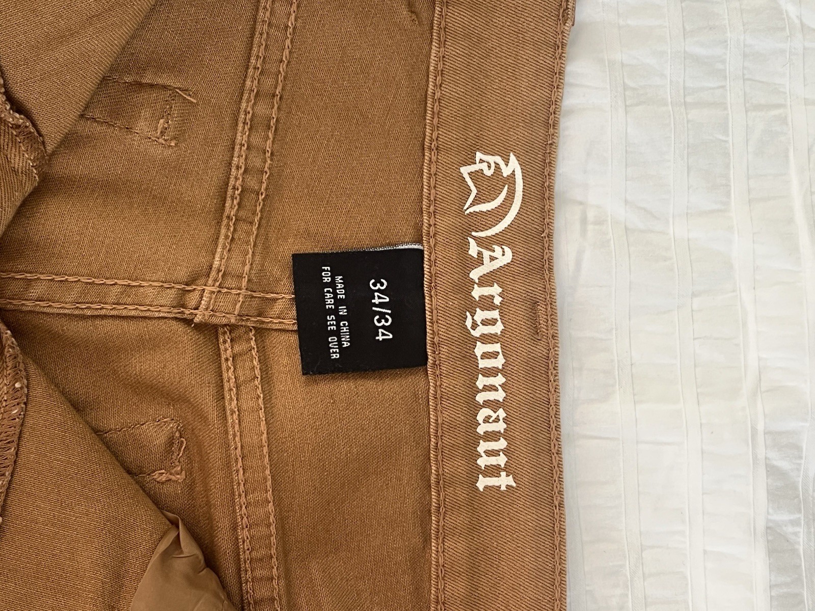 Argonaut Nations Men’s Ripped Urban Stretch Skinny Jeans-Wheat