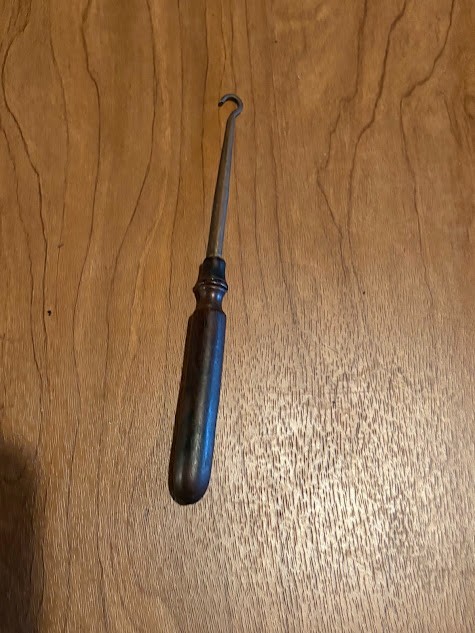 Antique Button Hook, Wood Handle