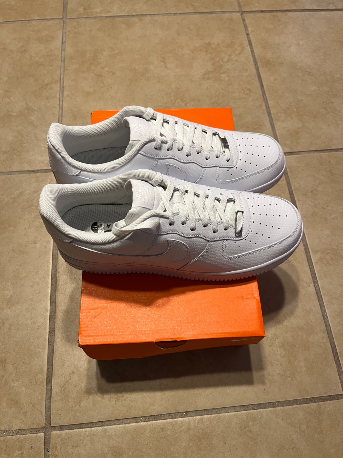 Nike Air Force 1 Low White Carbon Fiber HF2886-100 Men’s Shoes Size 15 NEW
