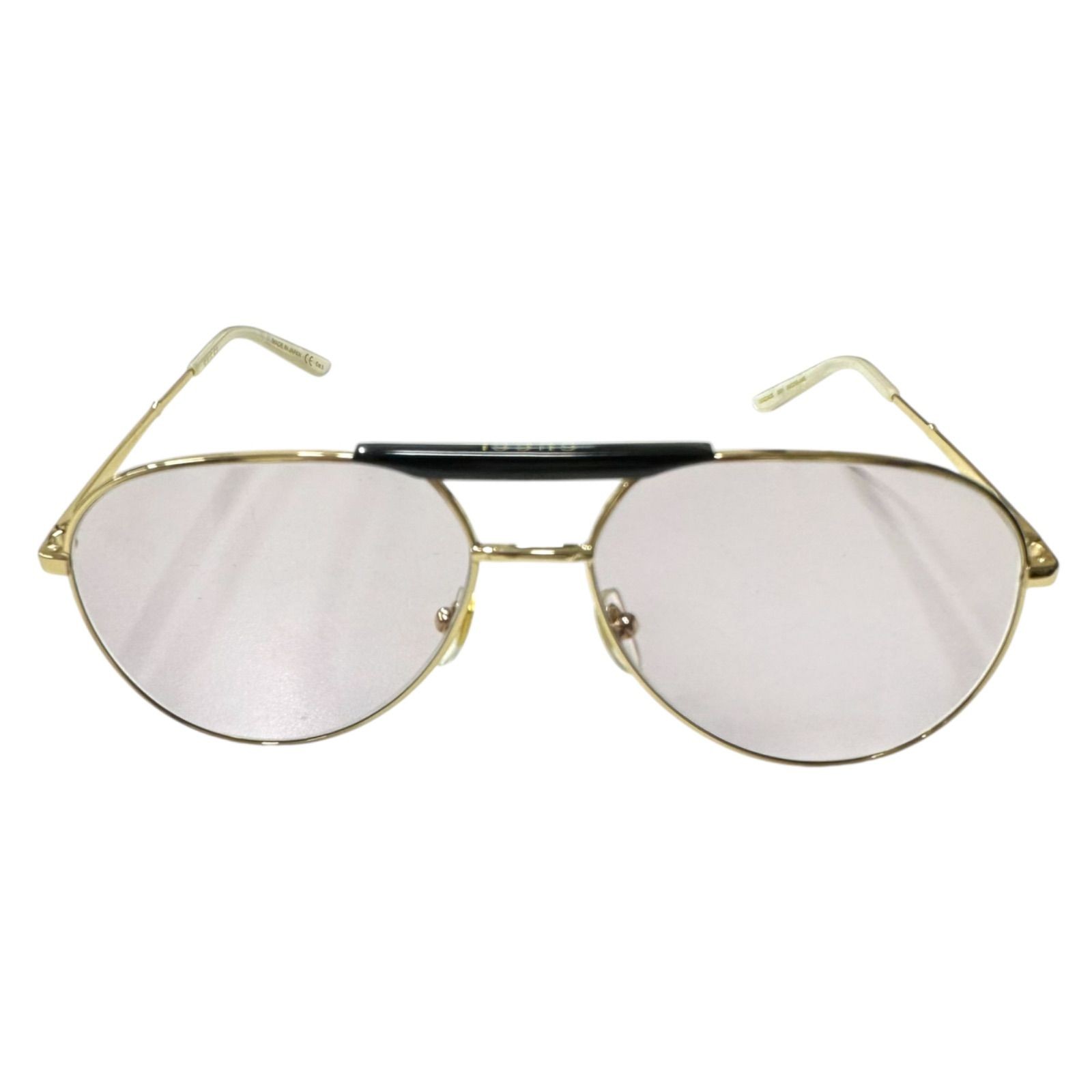 Gucci GG0242S Aviator Sunglasses Men Black Frame Used with Case & Bag
