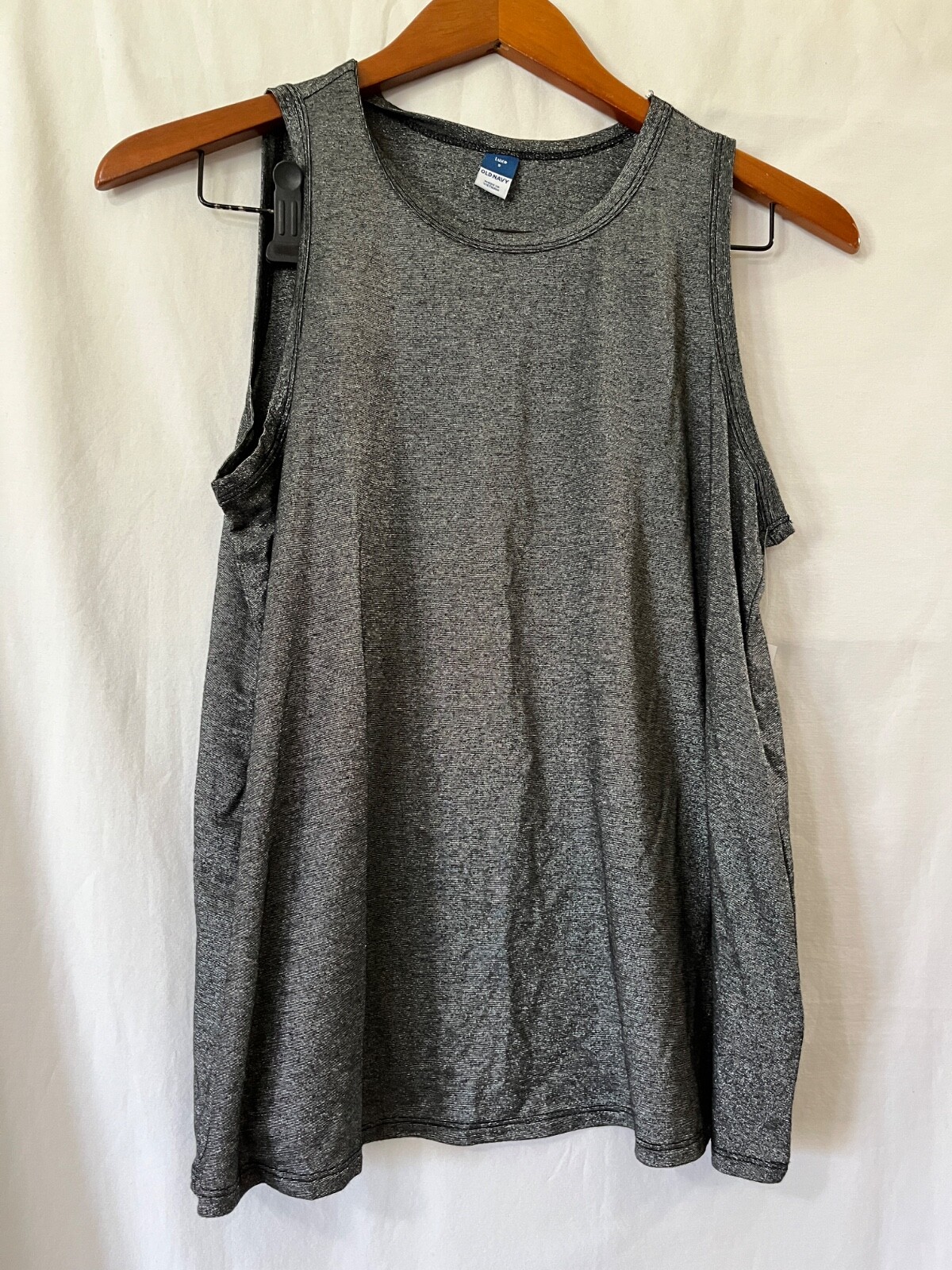 New Old Navy Sleeveless Luxe Swing Tank Top for Women Gray Sparkle size XS,S,M,L