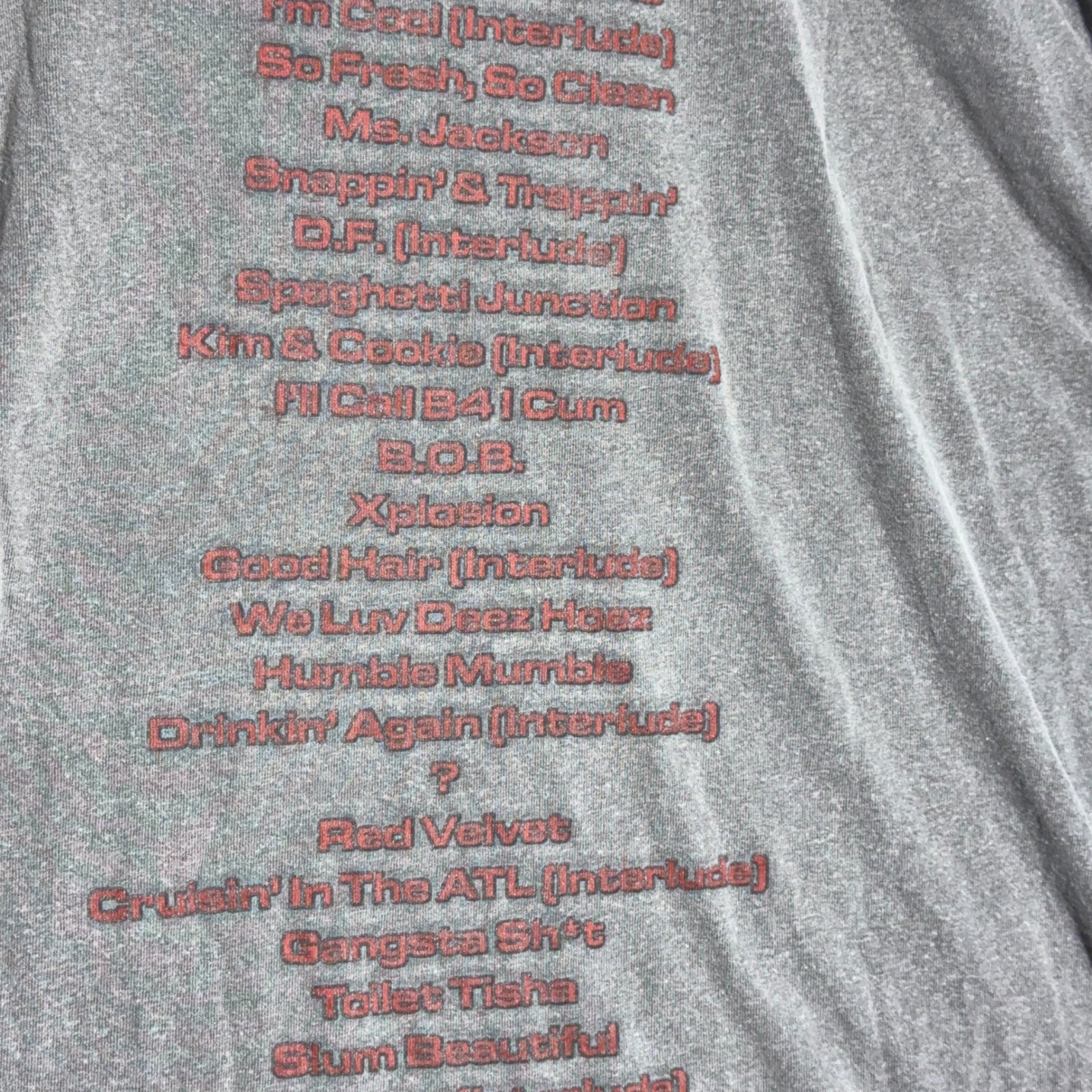 Outkast Stankonia Graphic T-Shirt Mens Size Large Washed Grey Hip Hop Rap