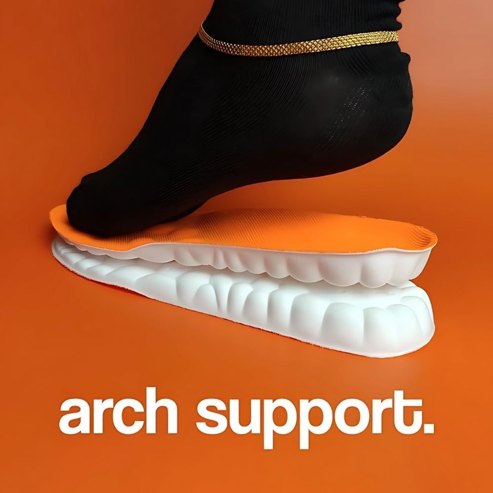 Original Stepprs Comfort Shoe Insoles Steppers Cloud Soles for Men Women(Orange)