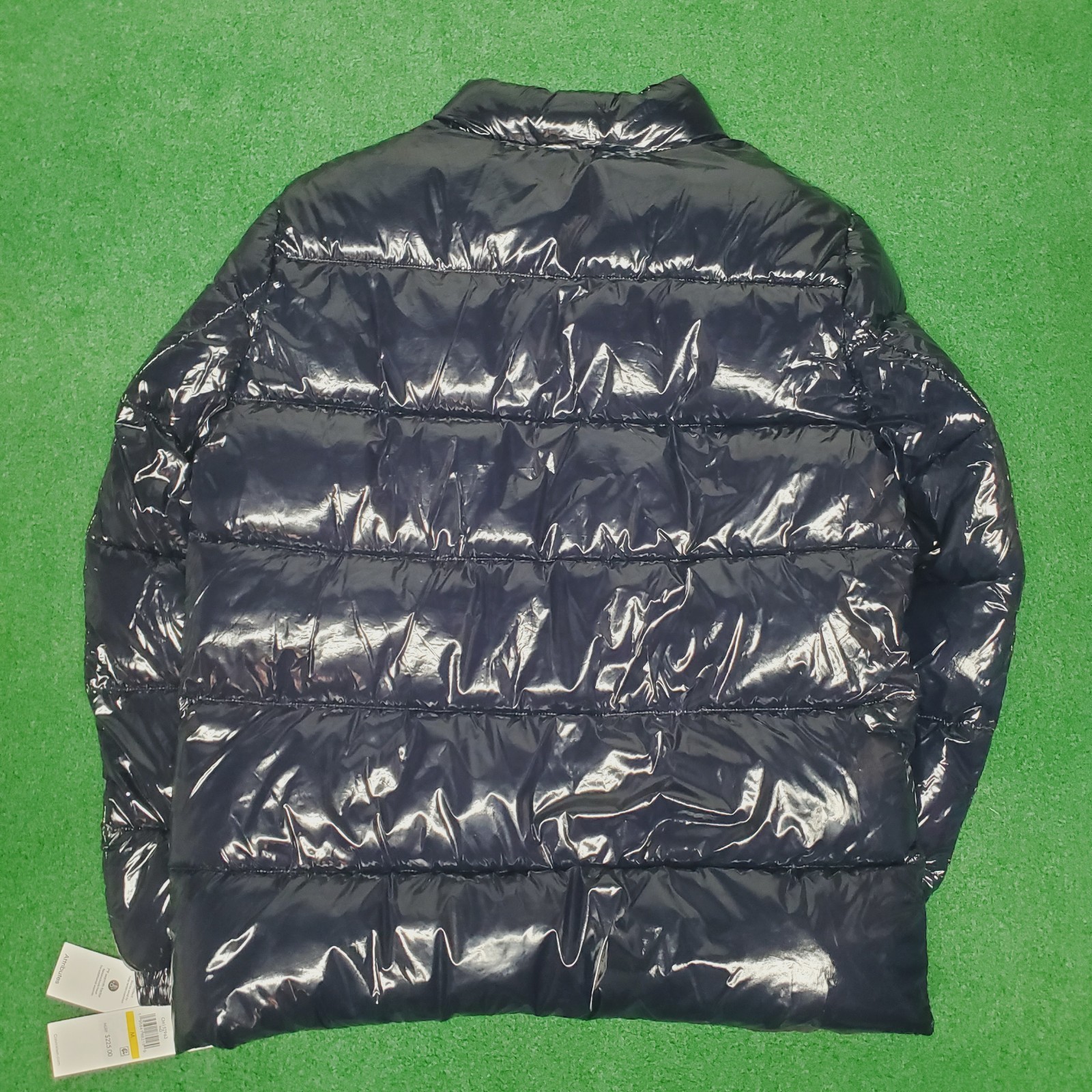 NWT $225.00 Calvin Klein Mens Water Resist Puffer Jacket Navy Blue Size Small