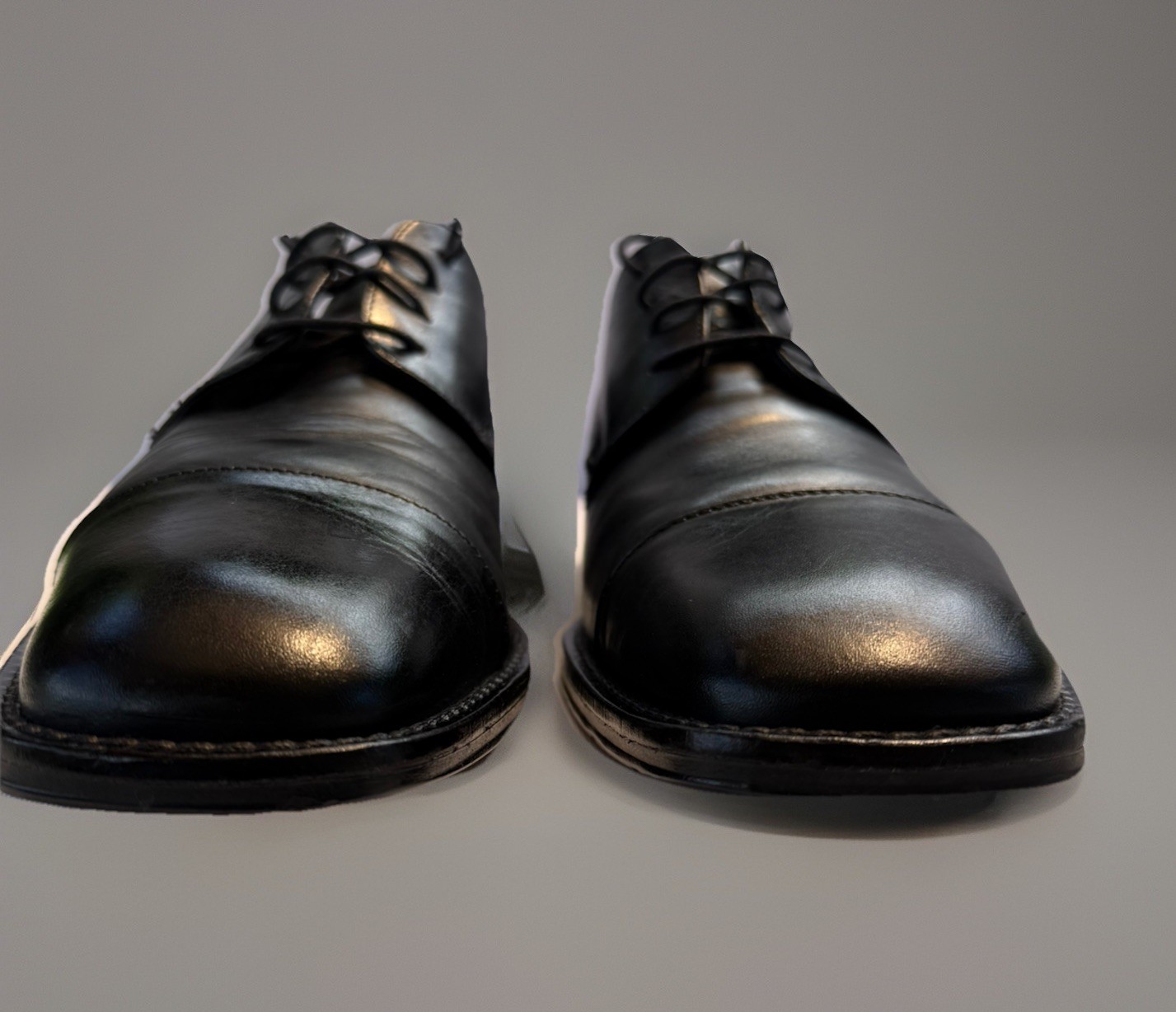 Johnston & Murphy Melton Black Leather Cap Toe Derby Dress Shoes Men’s Size 9.5