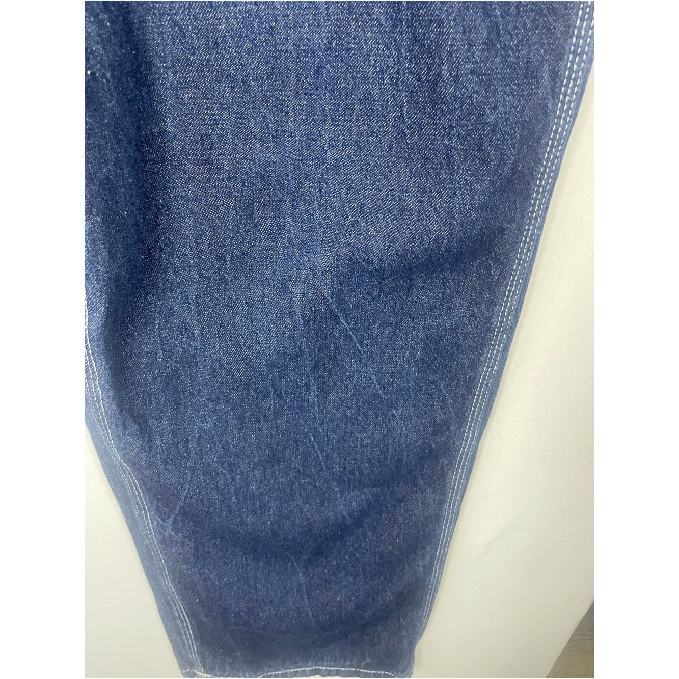 Relaxed Dark Blue Denim Men’s Overalls