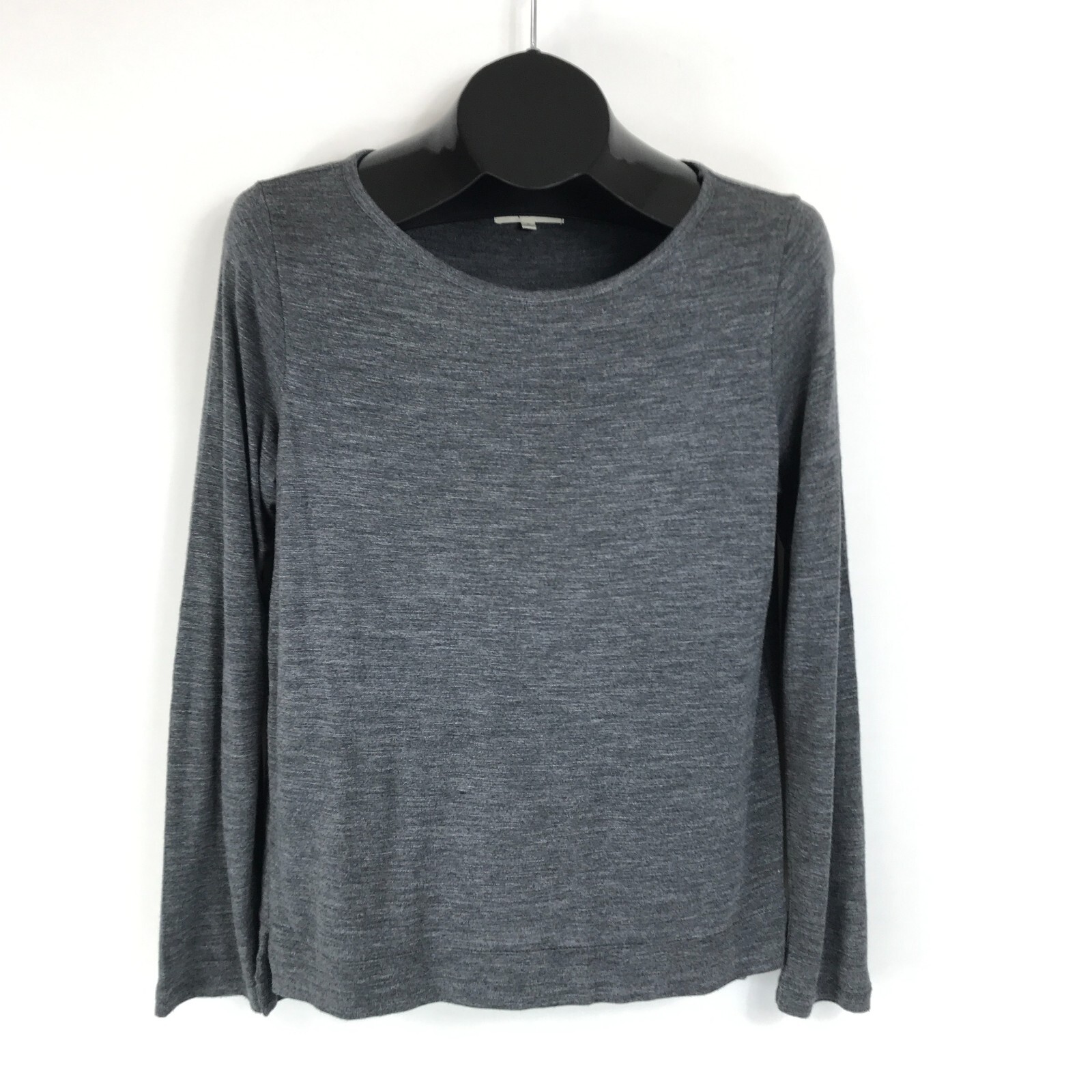 Madewell Anthem Long Sleeve Boatneck Tee Women’s Size Medium Gray Stretch Knit