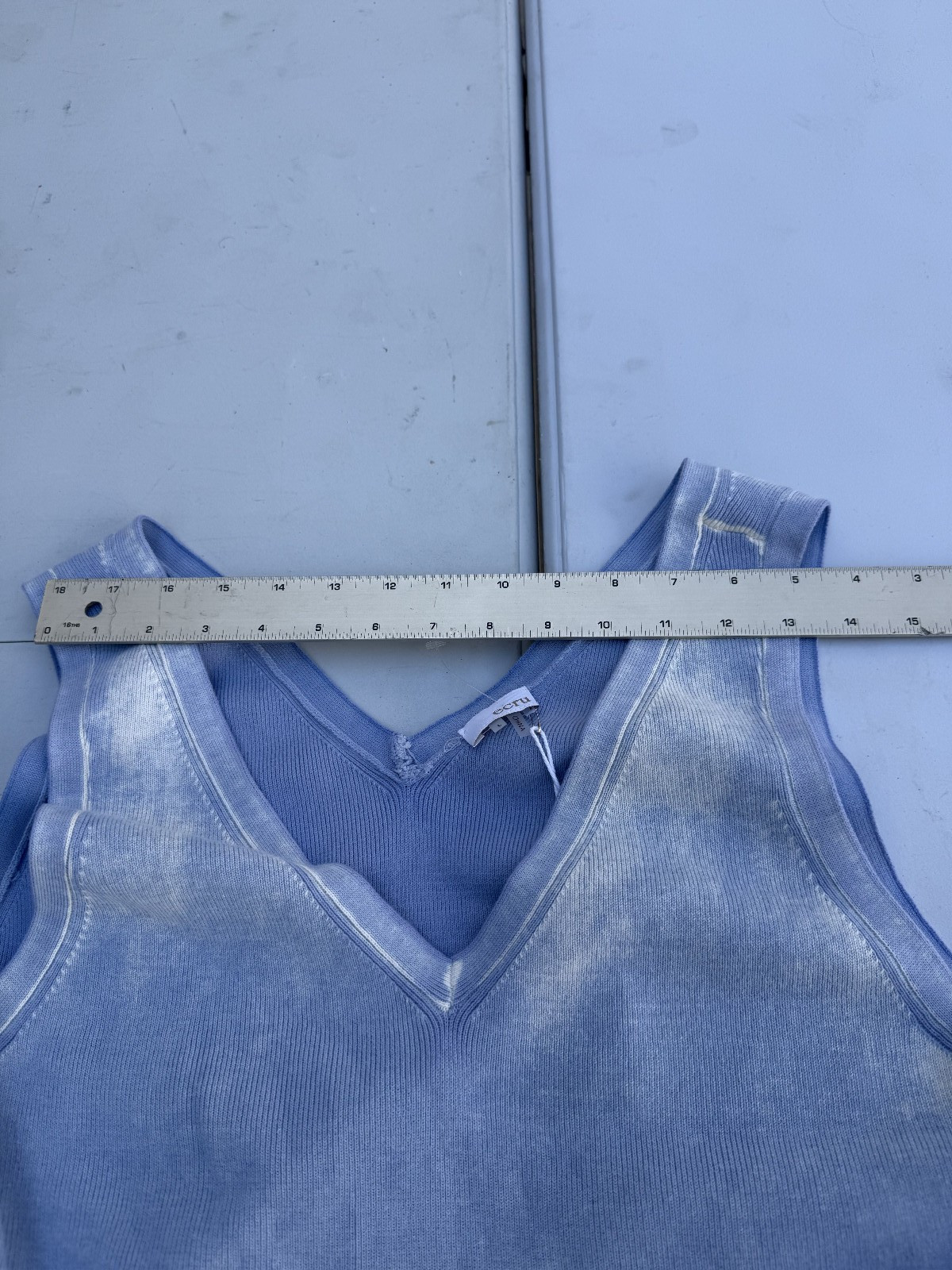 ECRU REVERSE PRINT TANK CORNFLOWER BLUE SIZE LARGE NWT MSRP$ 109 R#26