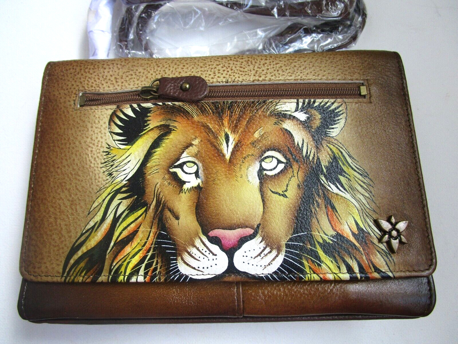 ANUSCHKA LEOPARD TAN HAND-PAINTED LEATHER CONVERTIBLE CROSSBODY – NWT