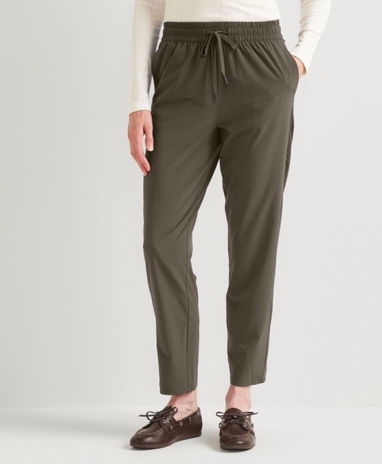 $80 Eddie Bauer Women’s Departure Ankle-Length Pants lightweight-Sage-Medium-New