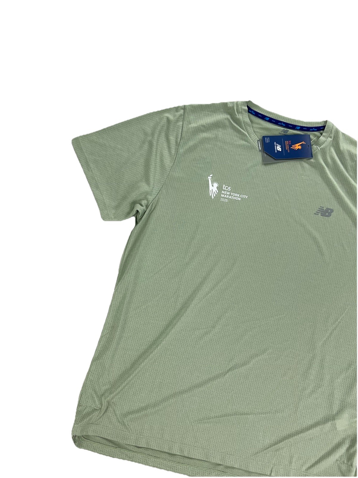 NEW New Balance Athletics New York City Marathon 2025 Running Mens Shirt Green