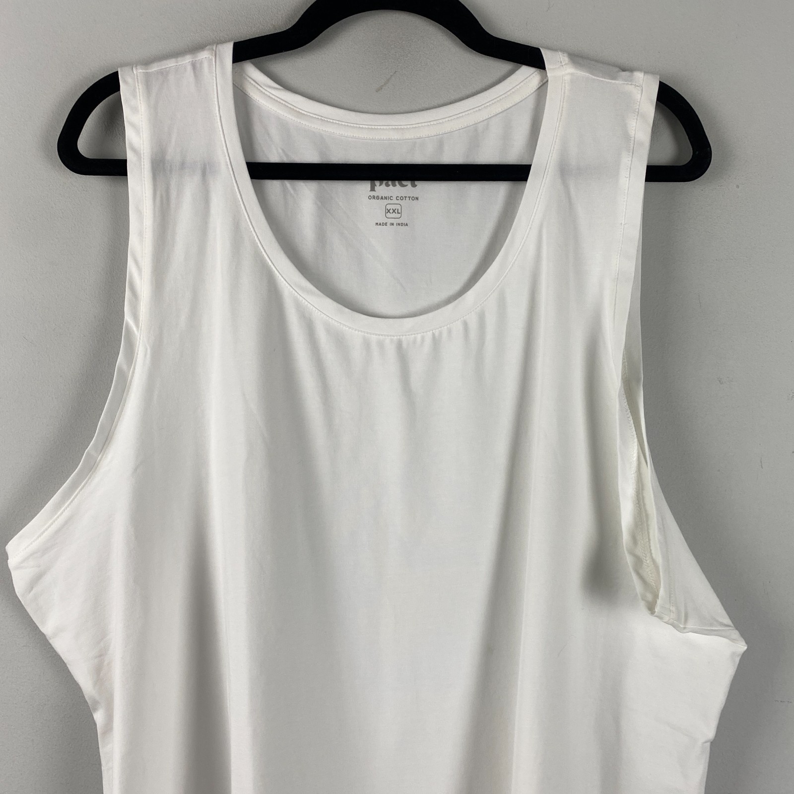 PACT Tank Top Size XXL White Organic Cotton Stretch