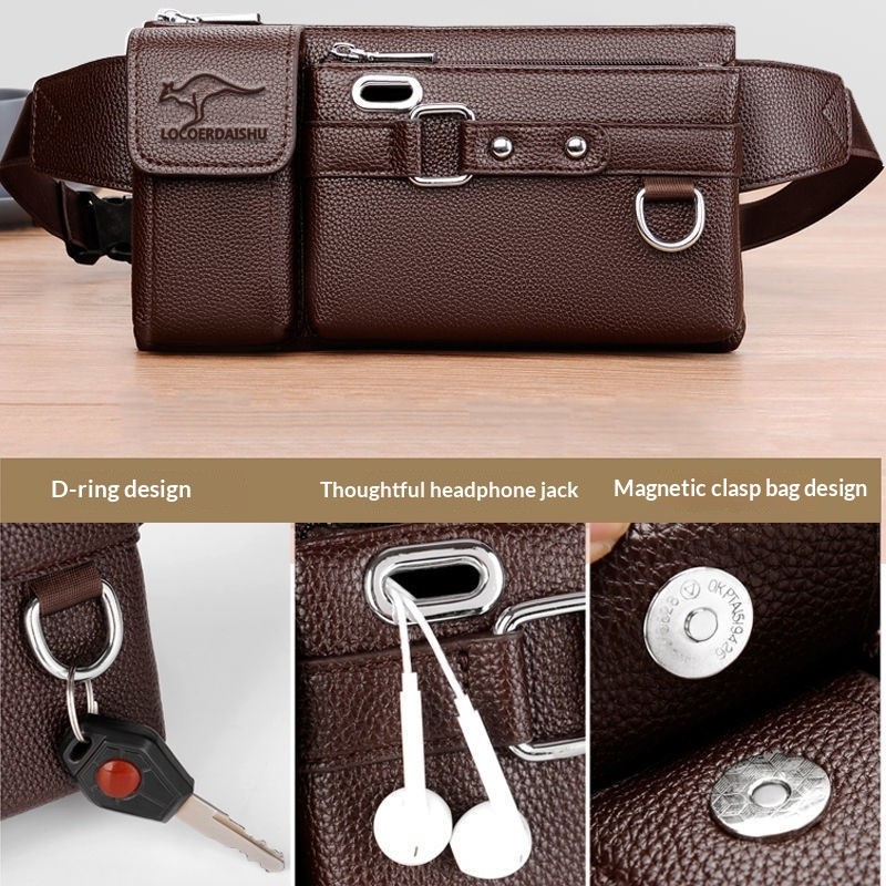 Men’s Waist Bag Large-Capacity Multifunction Crossbody Bag