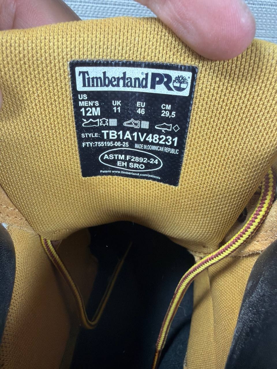 Timberland Pro Boot Mens Size 12 M Direct Attach Soft Toe Work Wheat Waterproof