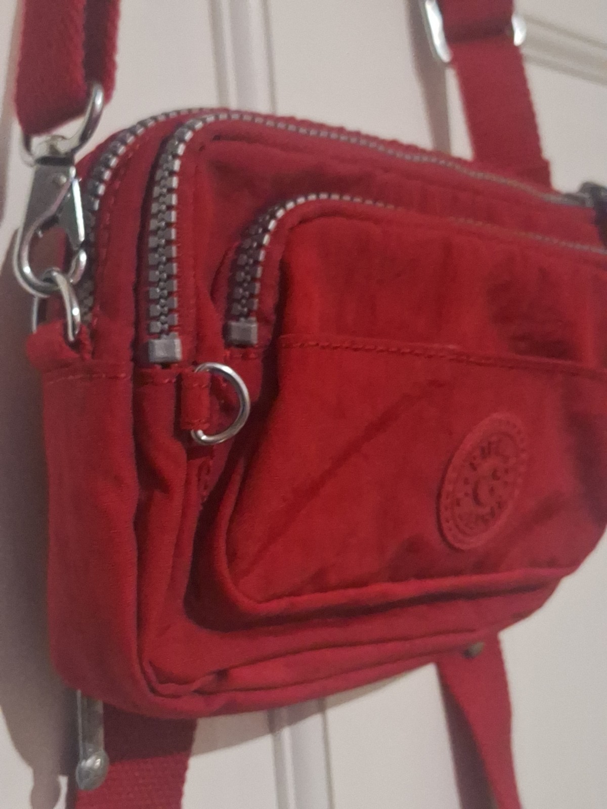 Kipling Merryl 2 In 1 Convertible Crossbody Waist Belt Bag Red Fannypack