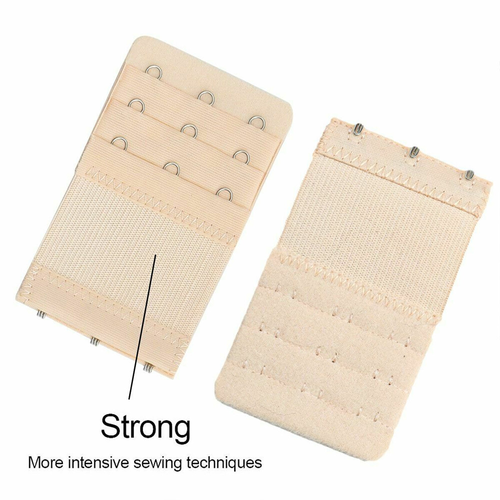 4PCS Adjustable Bra Extender 3/4 Hooks Elastic Underwear Strap Belt Extension