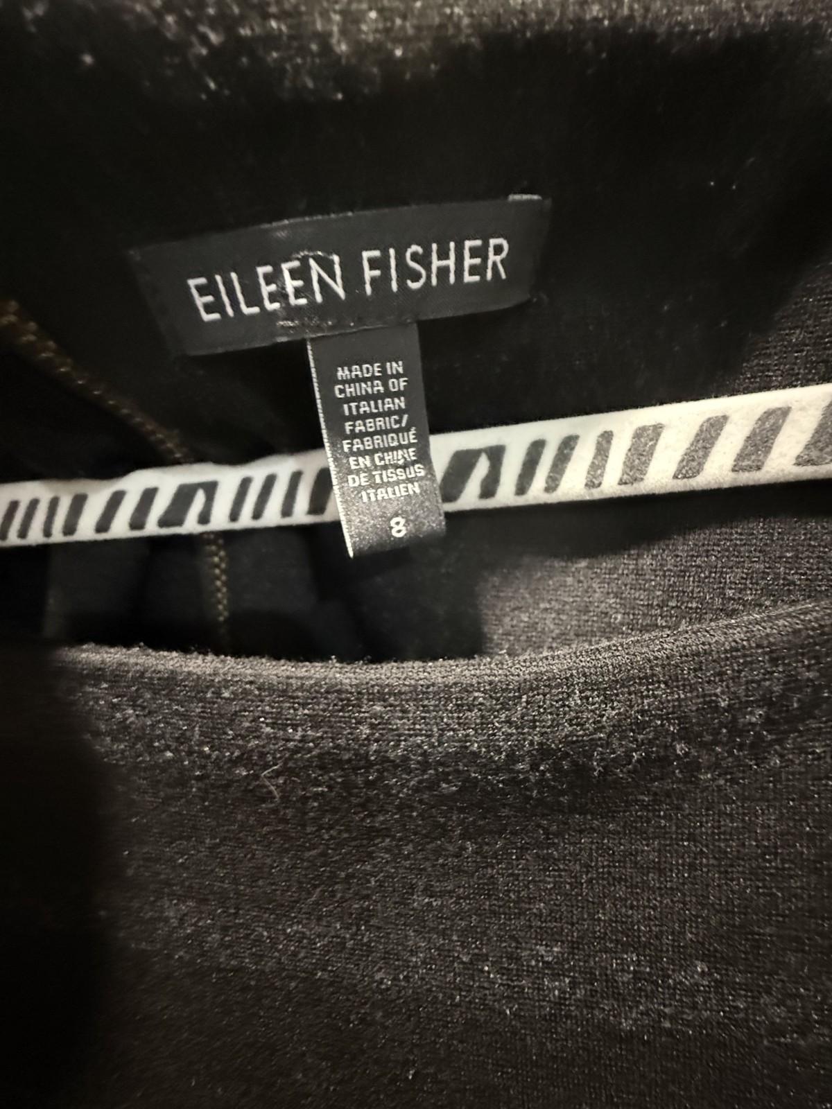 Eileen Fisher size 8 Square Neck Back Zip Closure