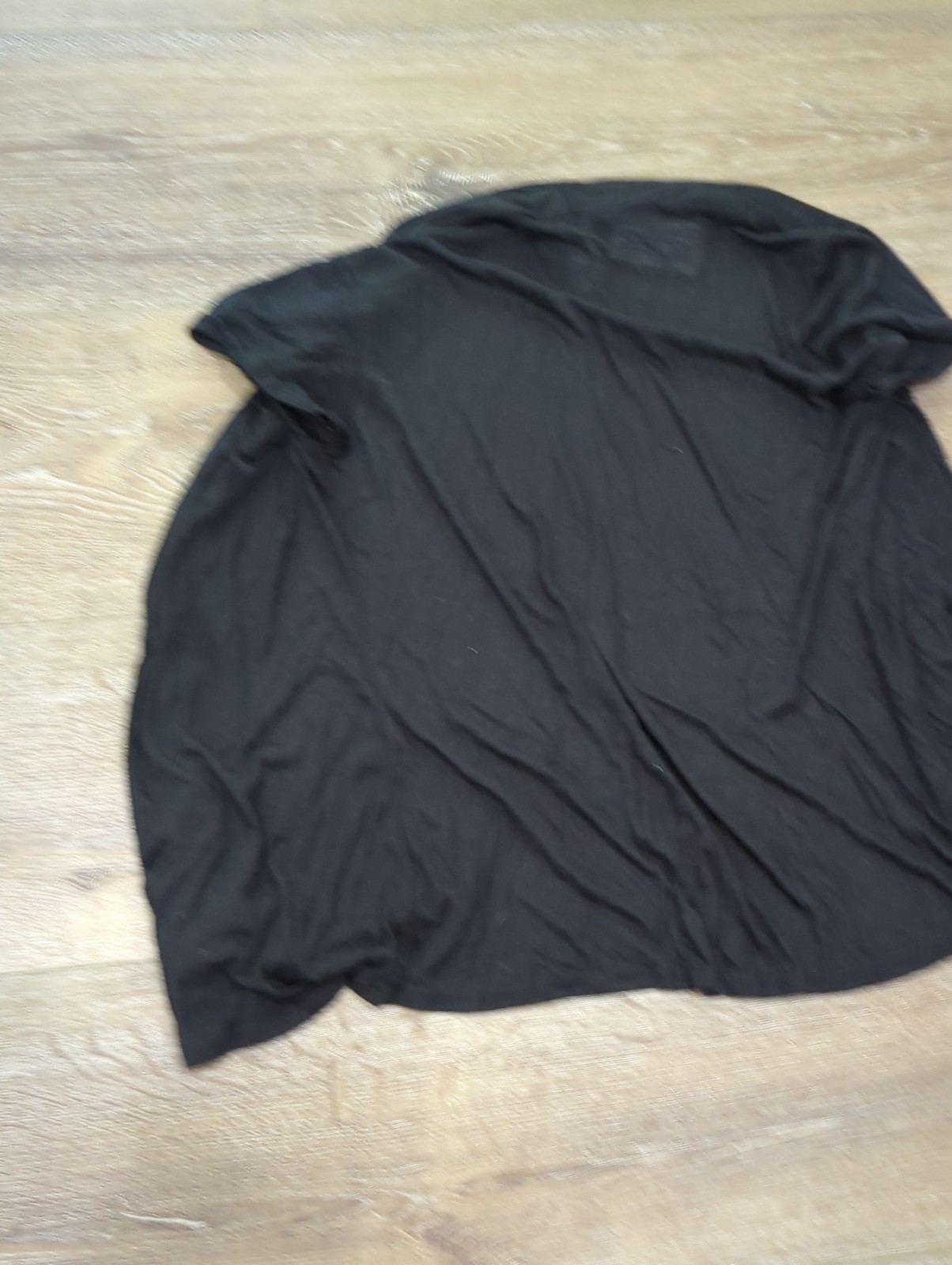 JKLA Open Front Light Weight Cardigan Black Size Medium Sheer Short Sleeve