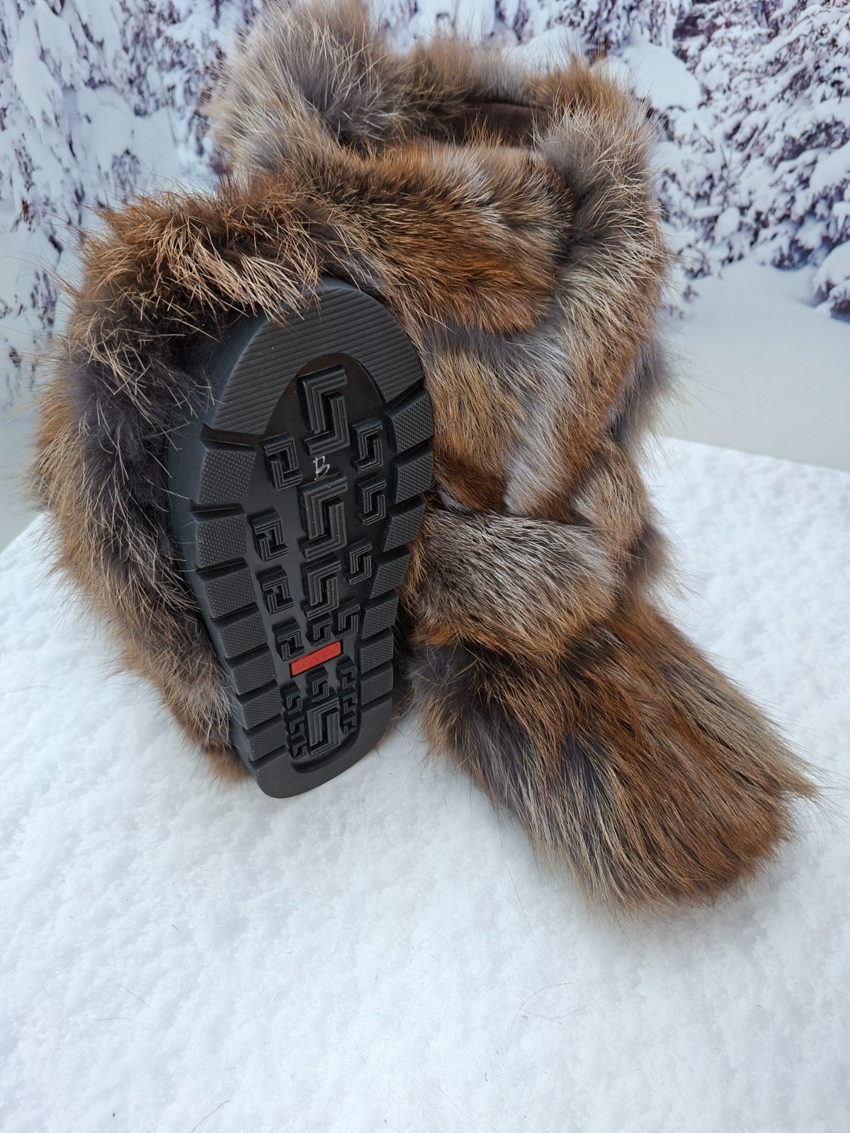 Patchwork Fox fur boots for women, mukluks, yeti boots, Womens Eskimo boots