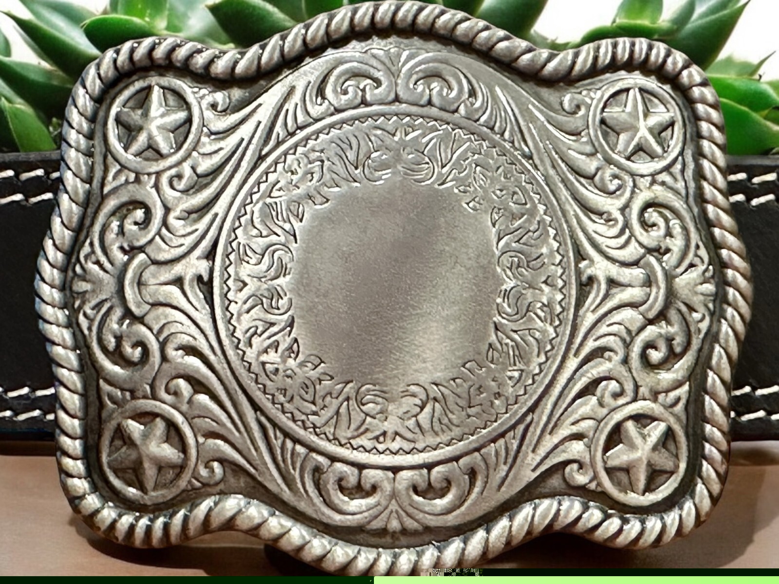 Engraved Belt Buckle Custom Personalized Monogrammed Western Buckle