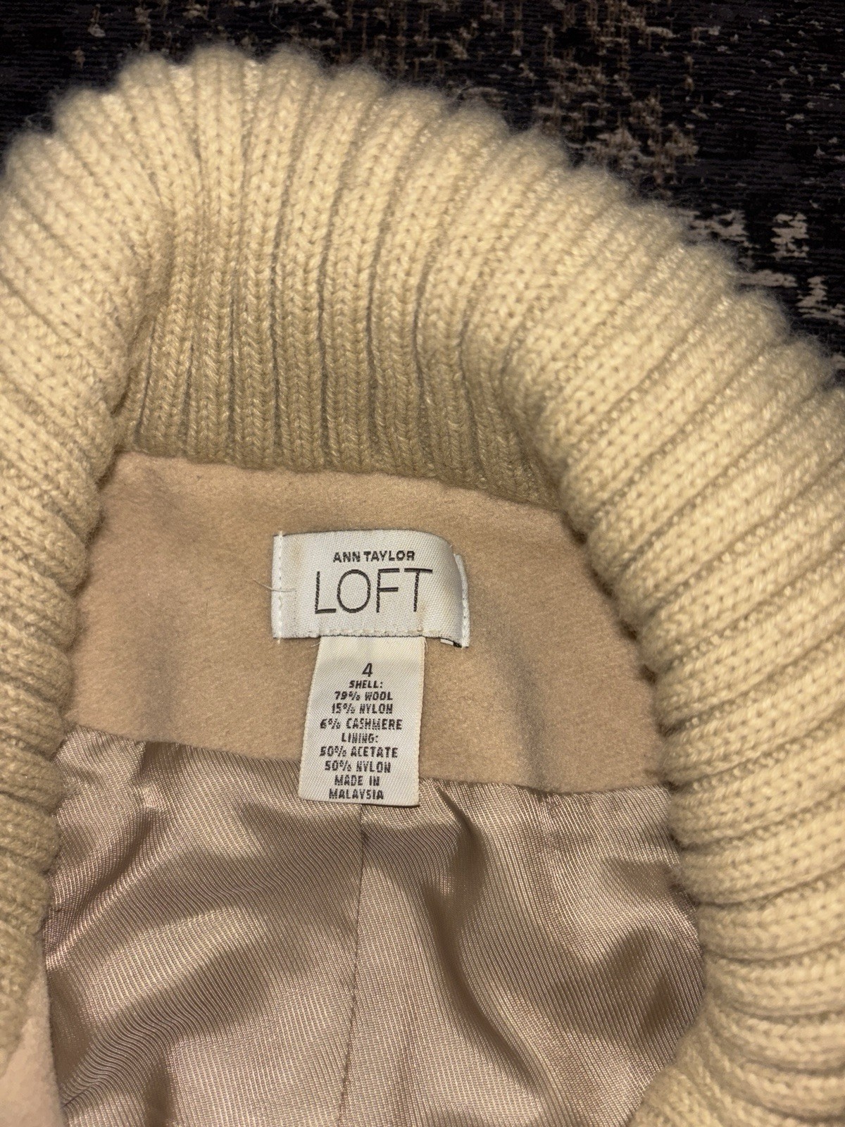ann taylor loft trench coat size 4