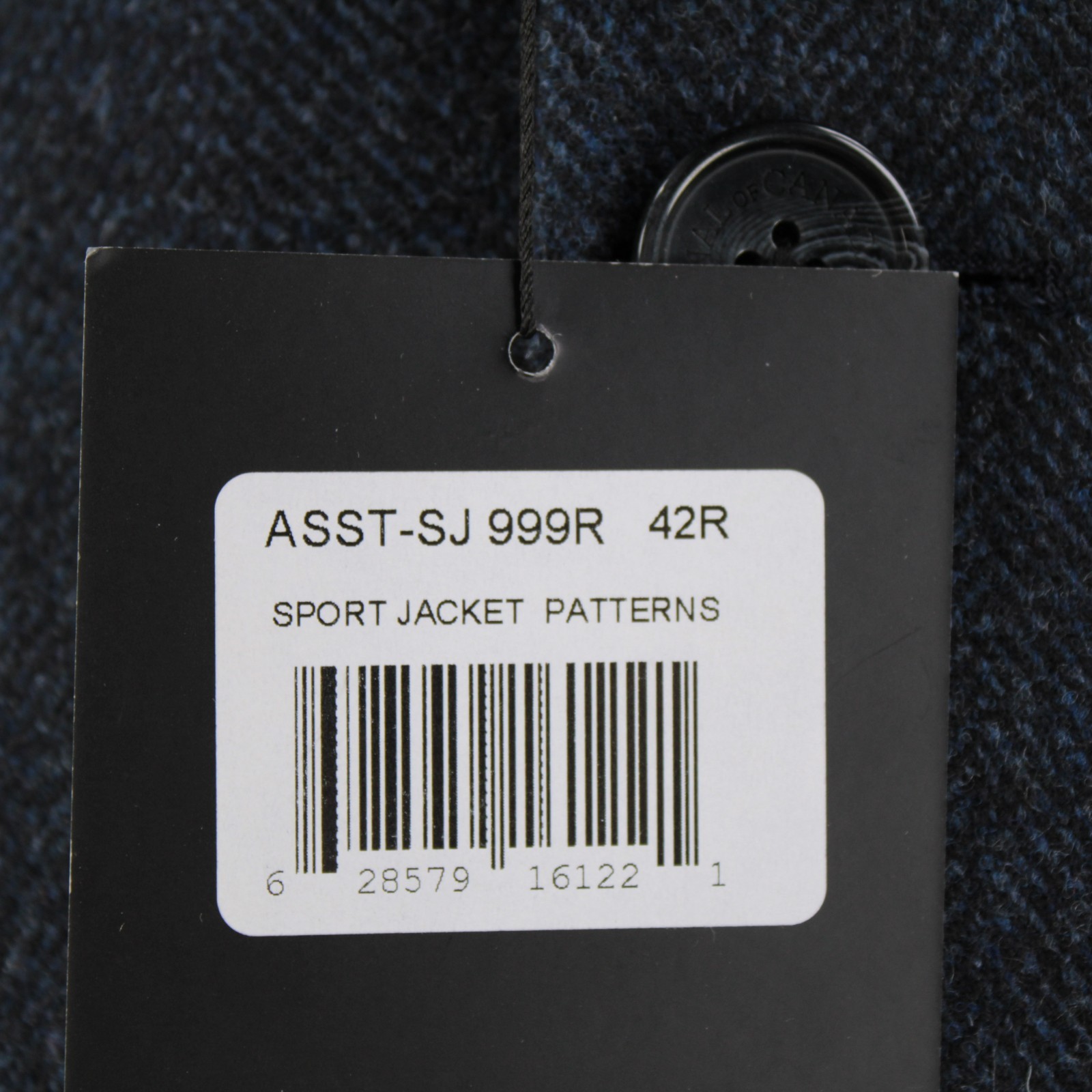 Cardinal of Canada NWT Wool / Cashmere Top Coat Size 42R In Blue Herringbone