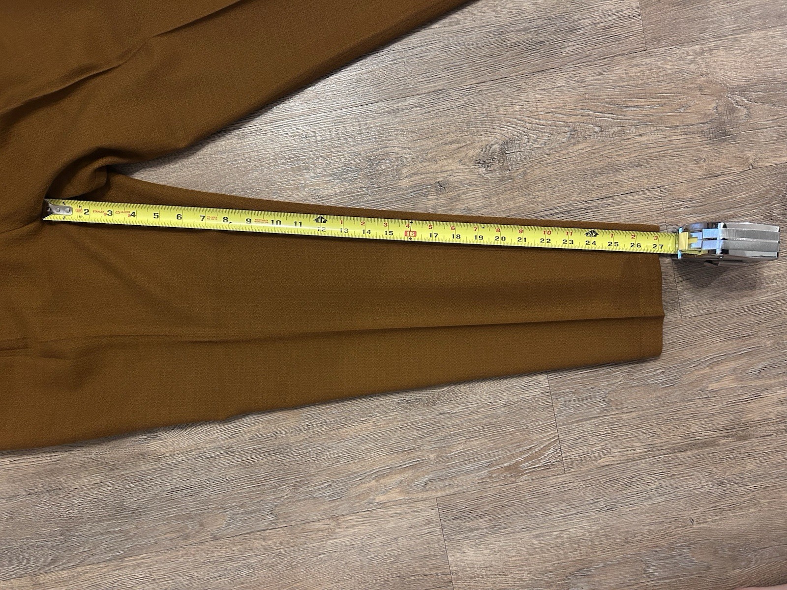 COS Wool Pleated Brown High Rise Trousers 30R 27” Inseam