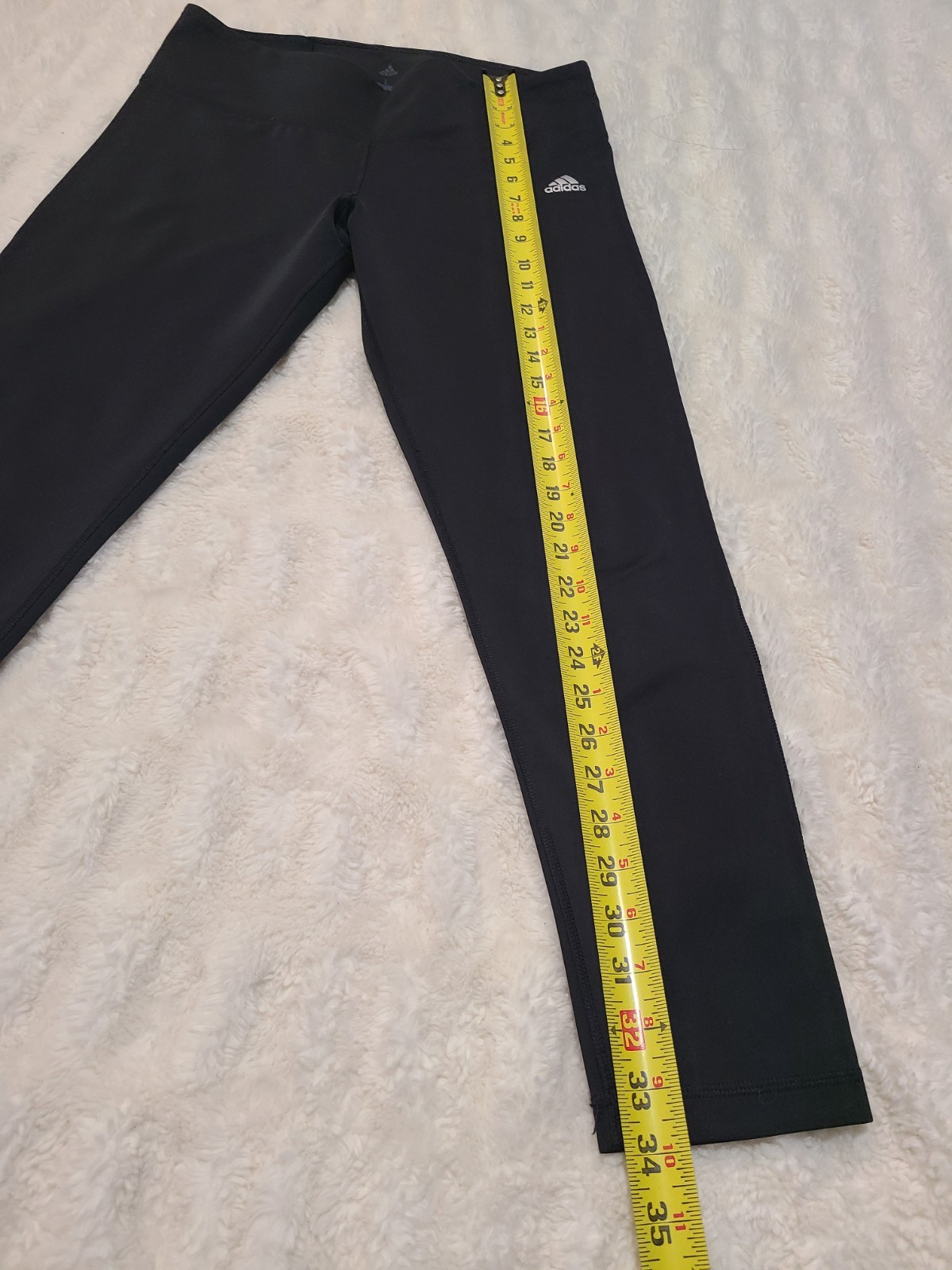 adidas Climalite Women’s Black Leggings L 29″ Inseam Stretch Yoga Gym