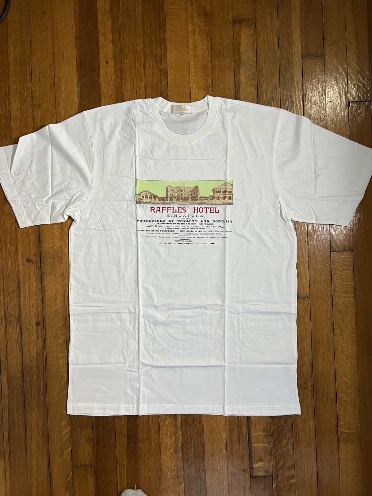 Raffles Hotel Singapore Tee Shirt, New In Package Souvenir Vintage 2XL