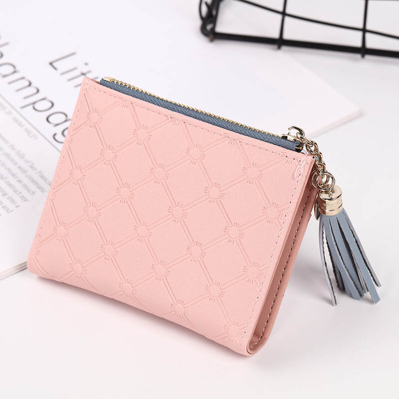 US Women Short Wallets Small Bifold Leather Pocket Wallet Mini Purse Card Holder