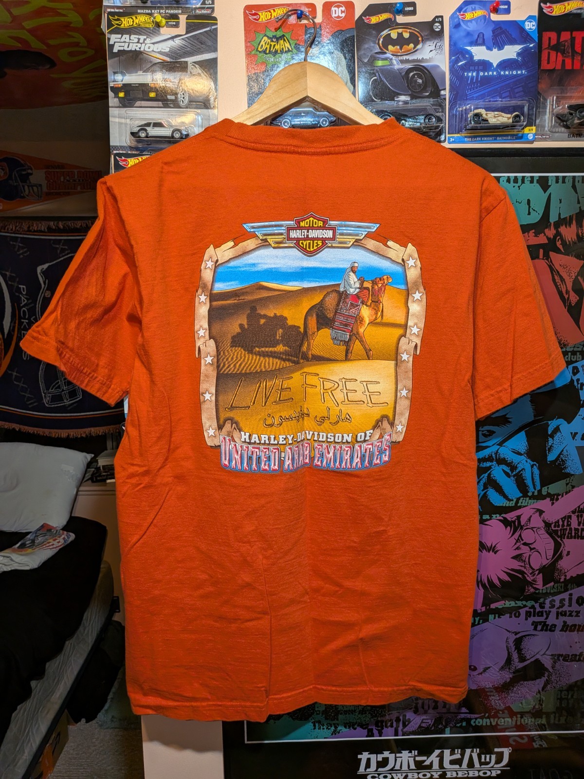 Vintage Holoubek Harley Davidson United Arab Emirates Shirt Size Large