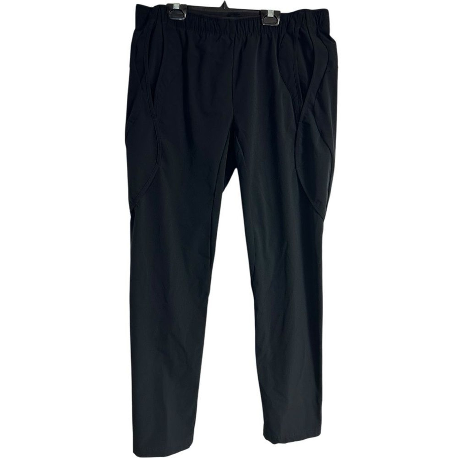Paskho Black Pull On Straight Leg Pants Hiking outdoor Travel Size XL womens