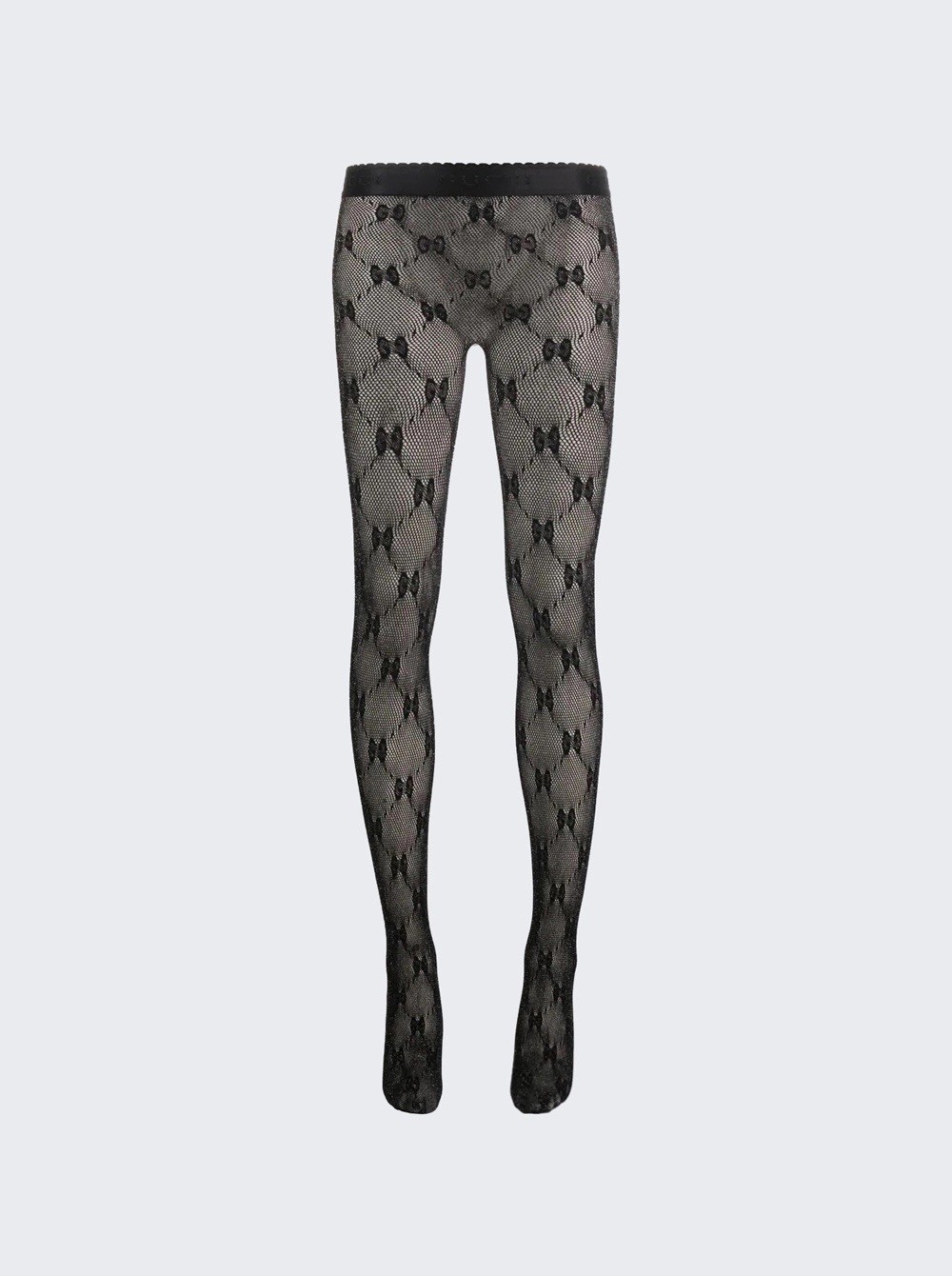 New Gucci Women’s Black Stretch Interlocking GG Tights (Small)