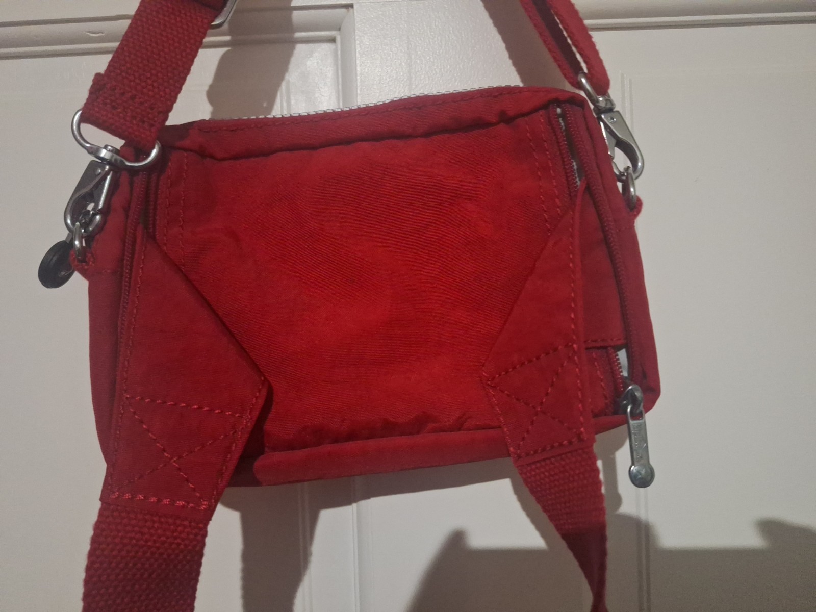 Kipling Merryl 2 In 1 Convertible Crossbody Waist Belt Bag Red Fannypack