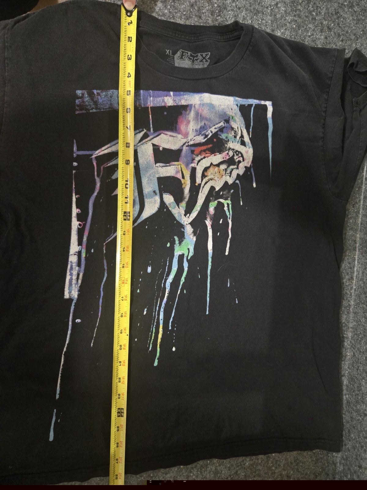 Fox Racing Men’s XL Black Regular Fit Graphic Print Crew Neck T-Shirt SS