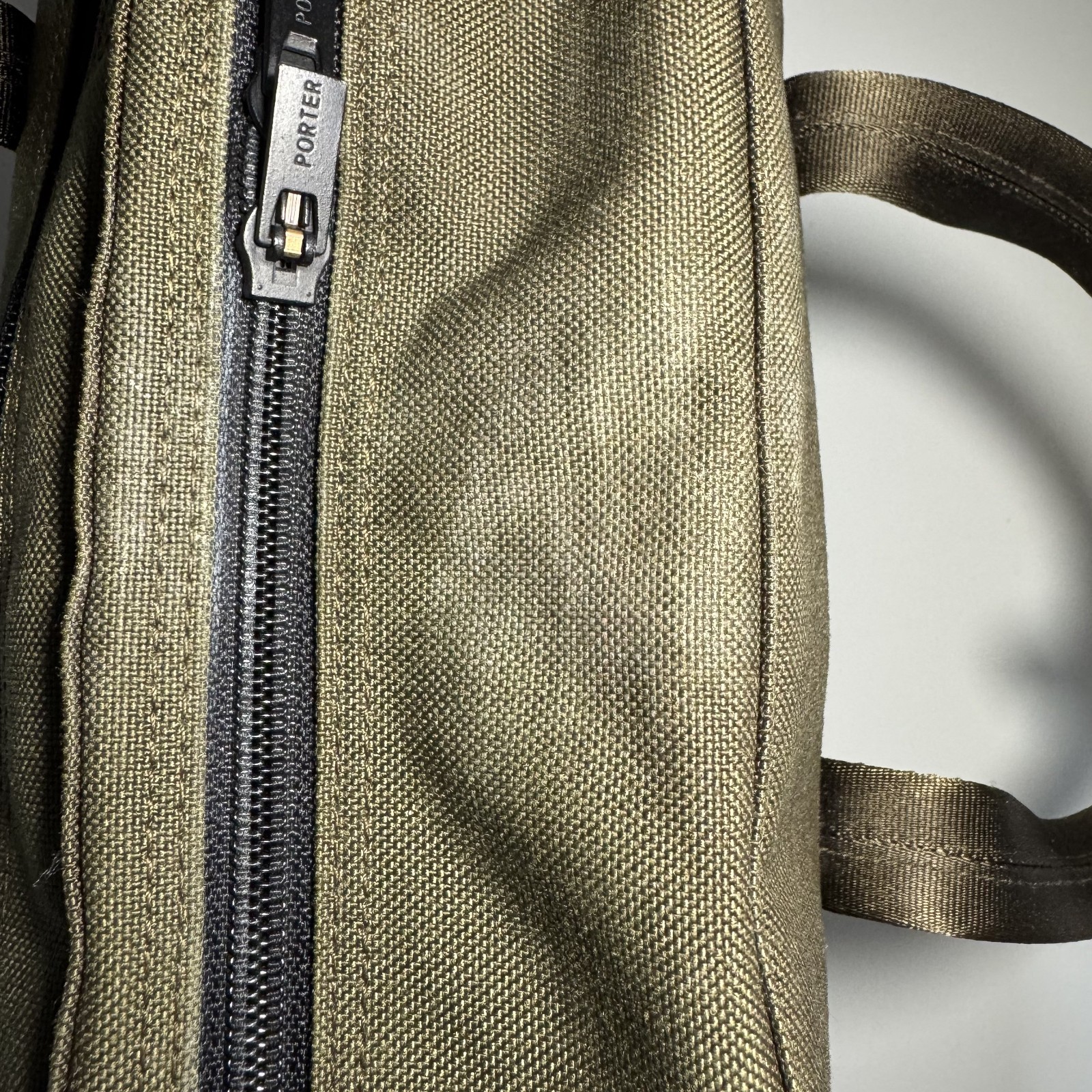 PORTER TENSION 3-Way Briefcase Backpack Olive Green Cordura Nylon Yoshida Japan